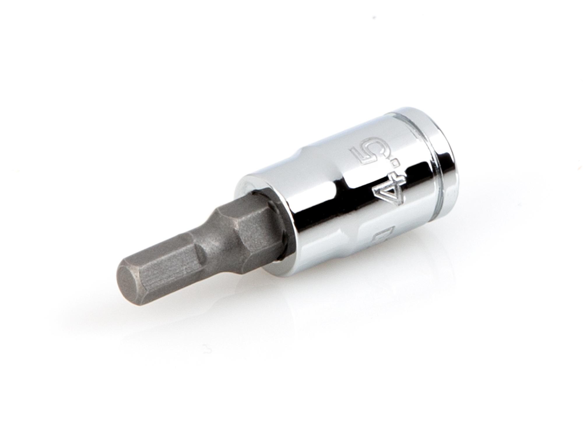 Front-right angle view of Tekton hand drive bit socket. Item #SHB03203