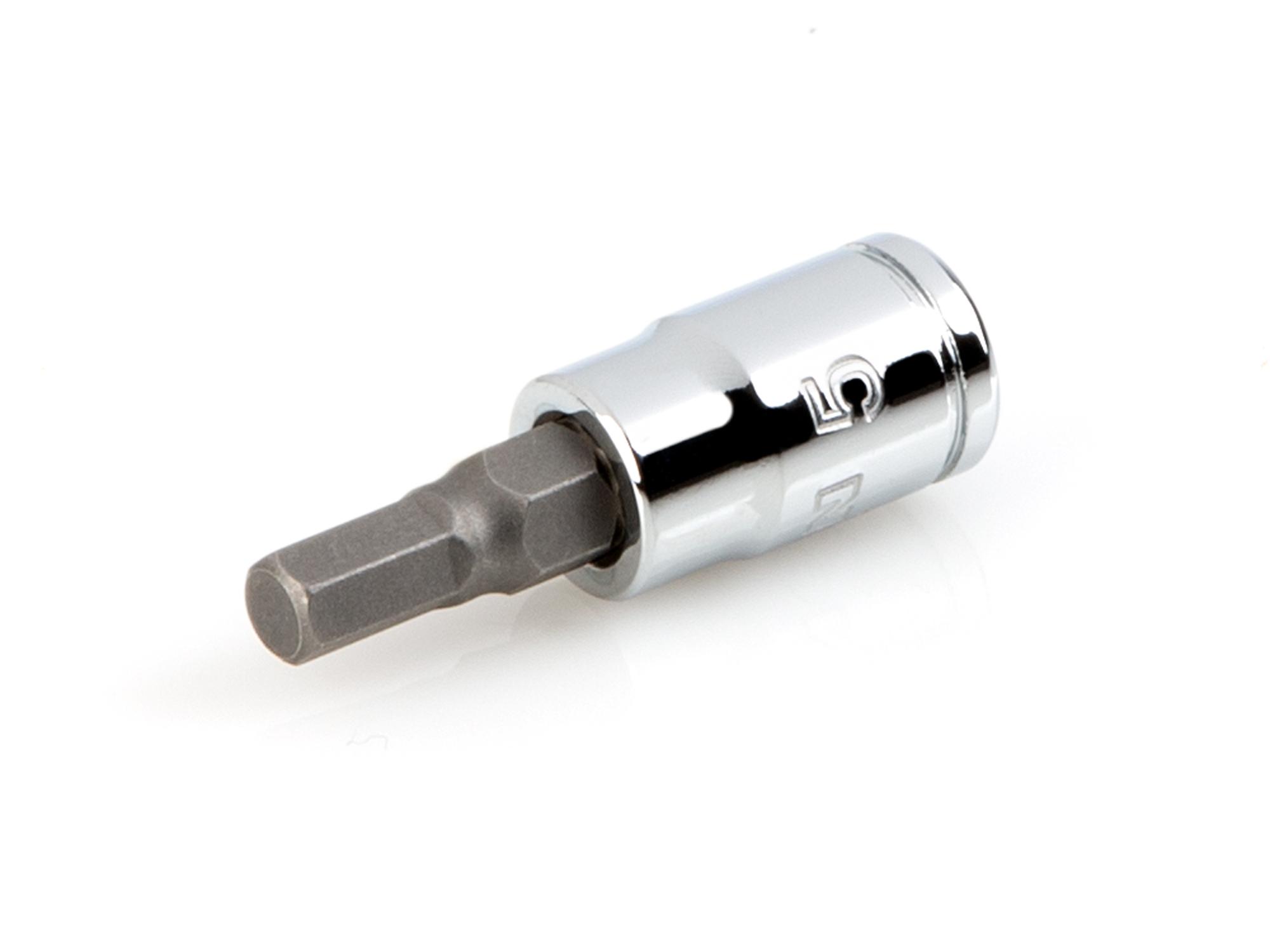 Front-right angle view of Tekton hand drive bit socket. Item #SHB03204