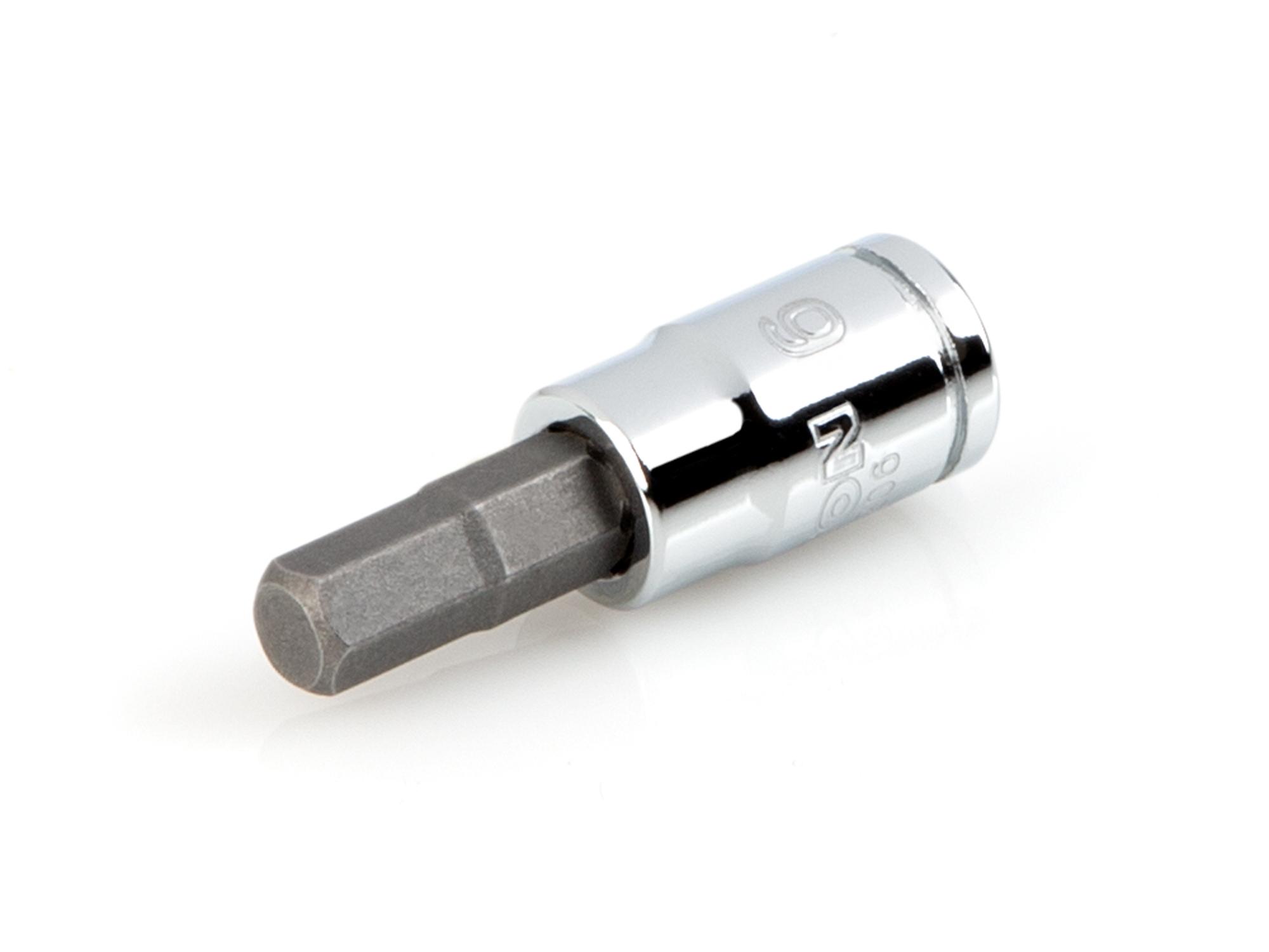 Front-right angle view of Tekton hand drive bit socket. Item #SHB03206