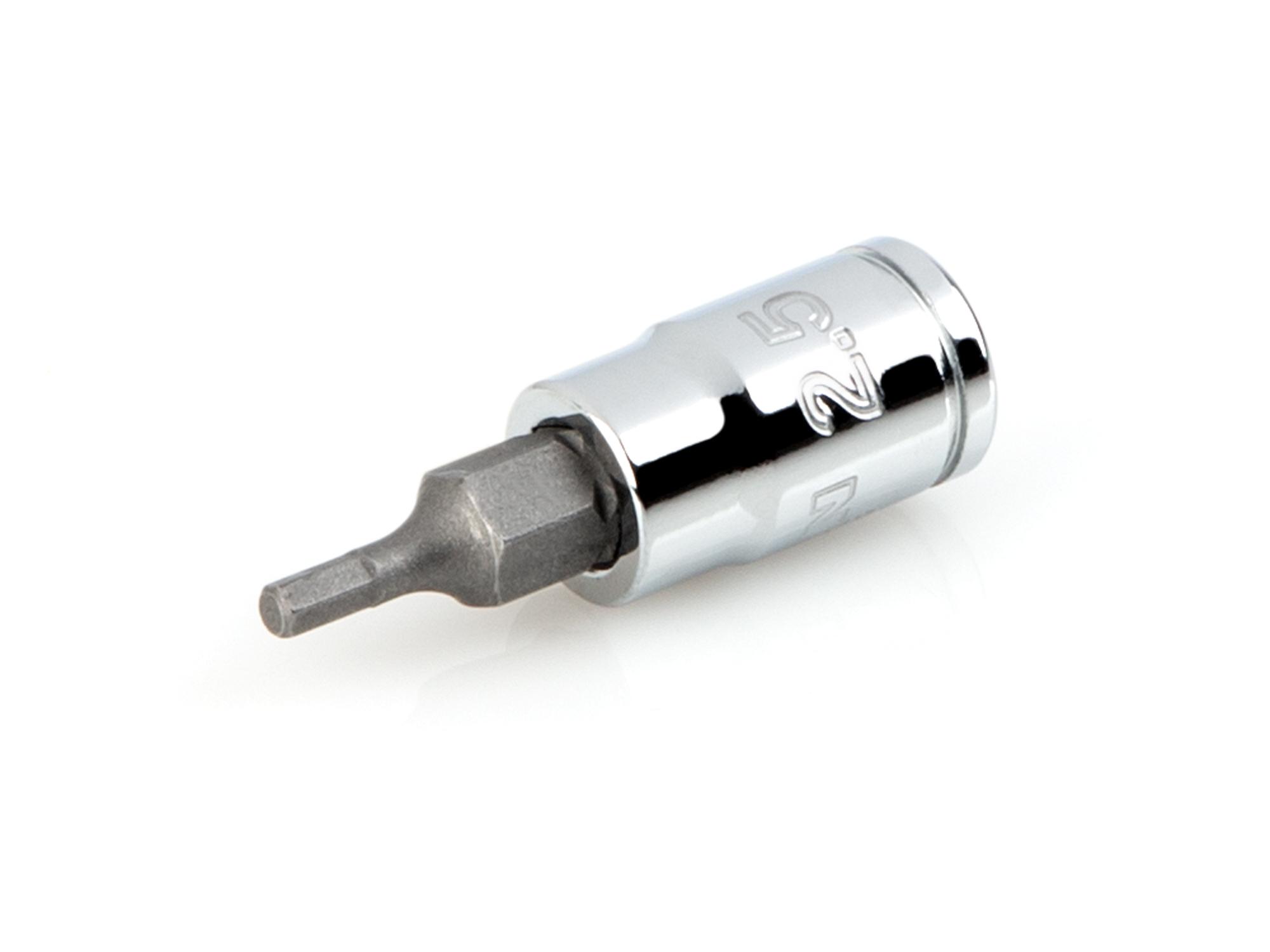 Front-right angle view of Tekton hand drive bit socket. Item #SHB032X3