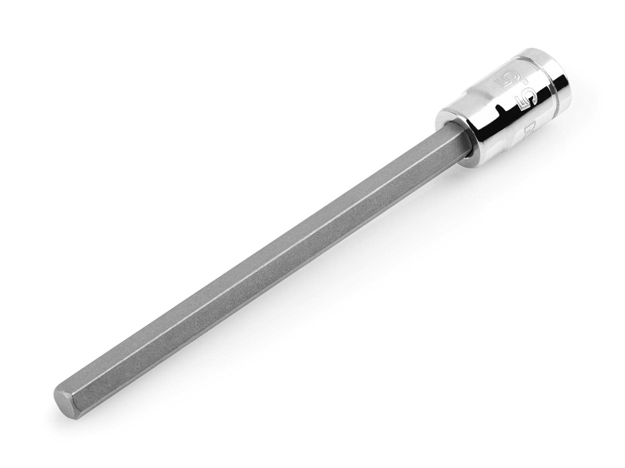 Front-right angle view of Tekton hand drive bit socket. Item #SHB03305