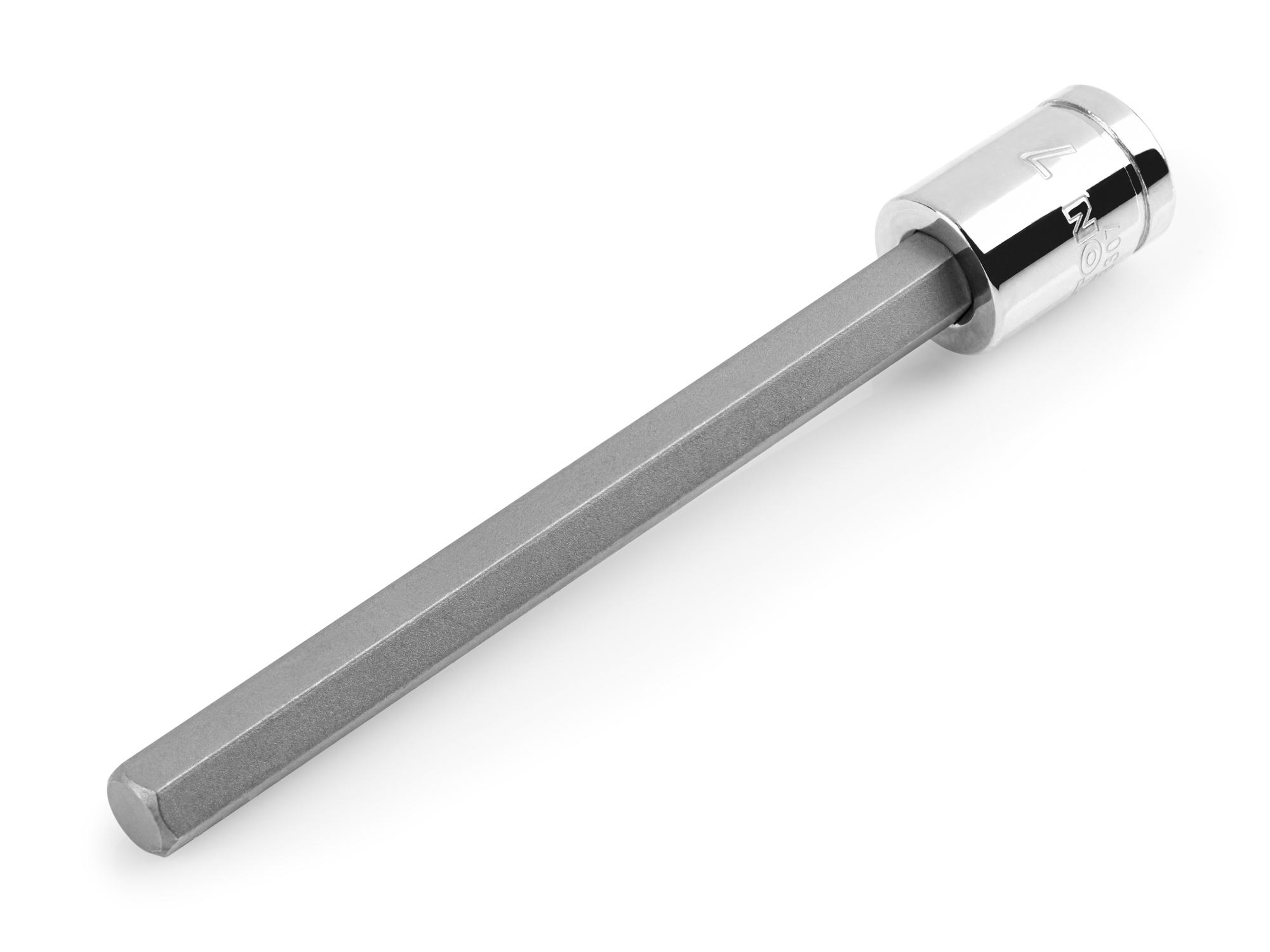 Front-right angle view of Tekton hand drive bit socket. Item #SHB03307