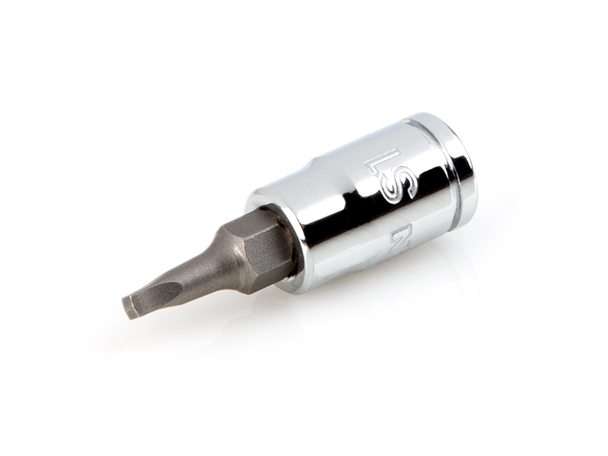 Front-right angle view of Tekton hand drive bit socket. Item #SHB05201