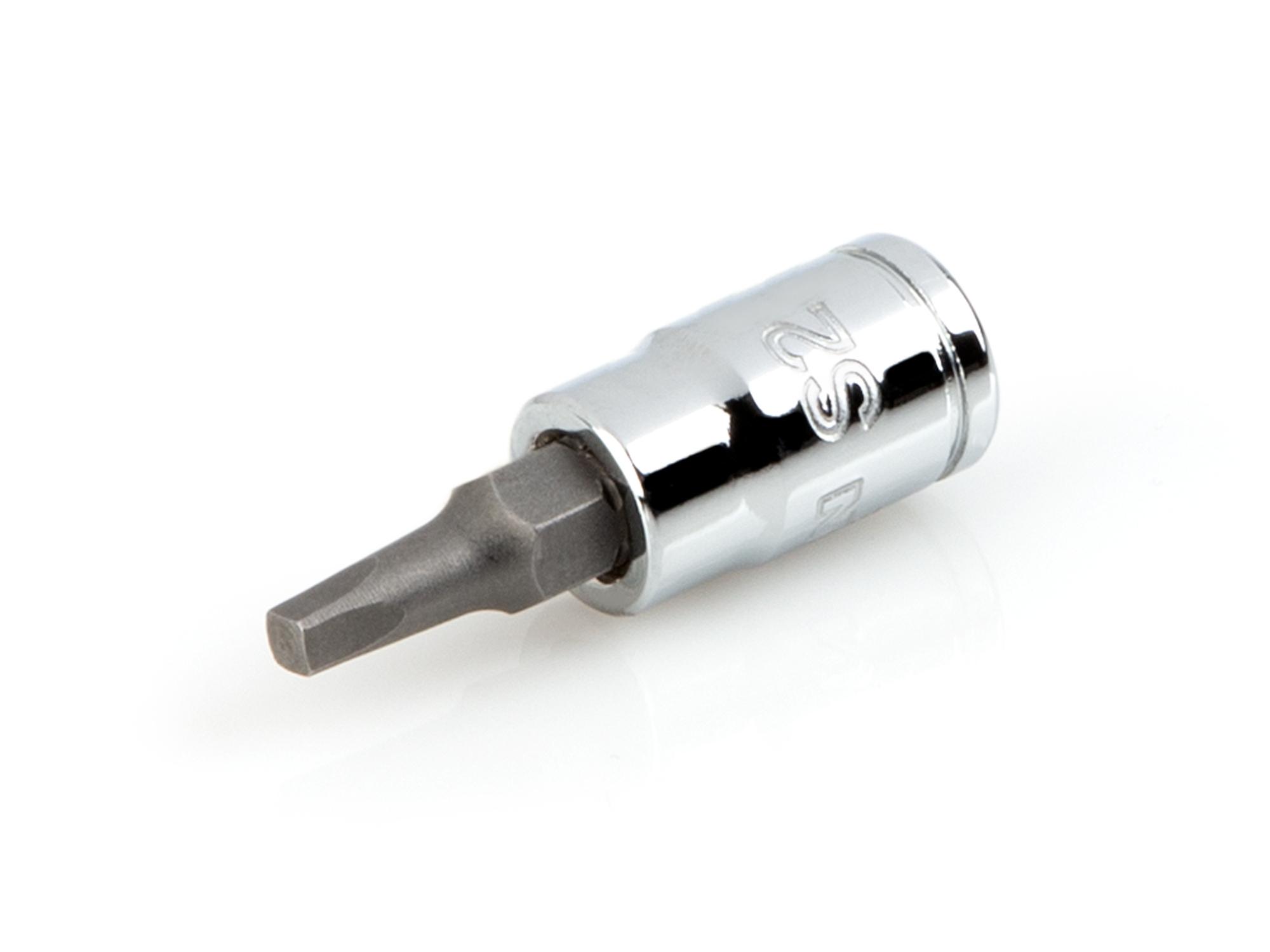 Front-right angle view of Tekton hand drive bit socket. Item #SHB05202
