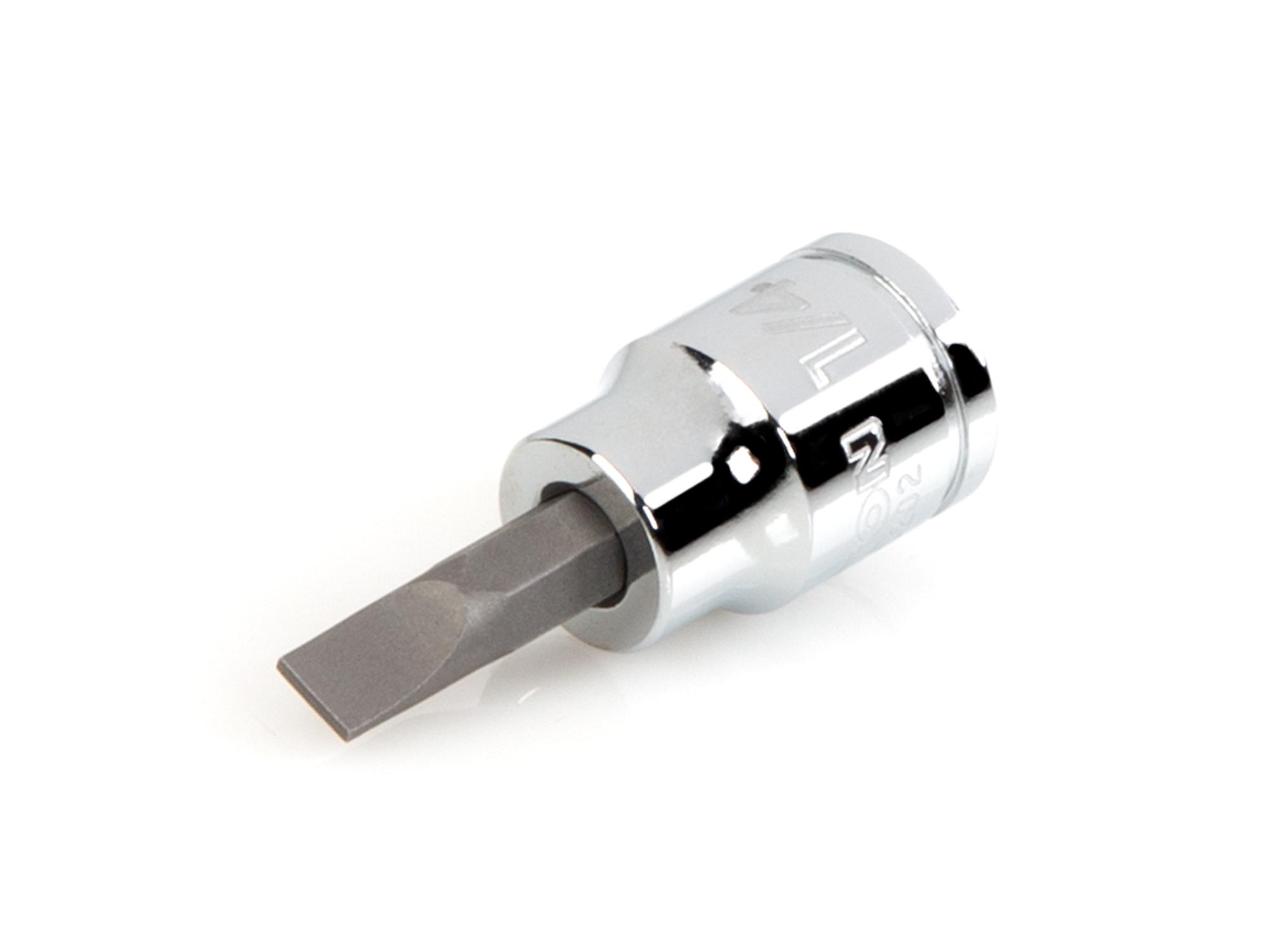 Front-right angle view of Tekton hand drive bit socket. Item #SHB10202