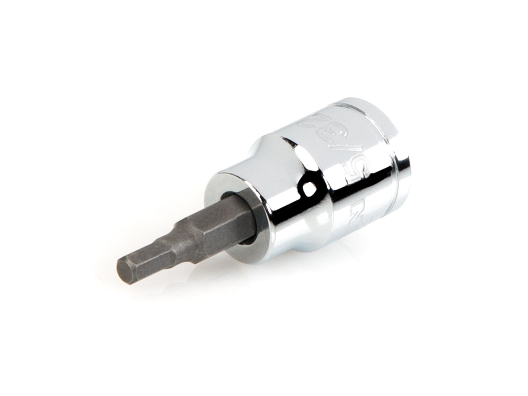 Front-right angle view of Tekton hand drive bit socket. Item #SHB12202
