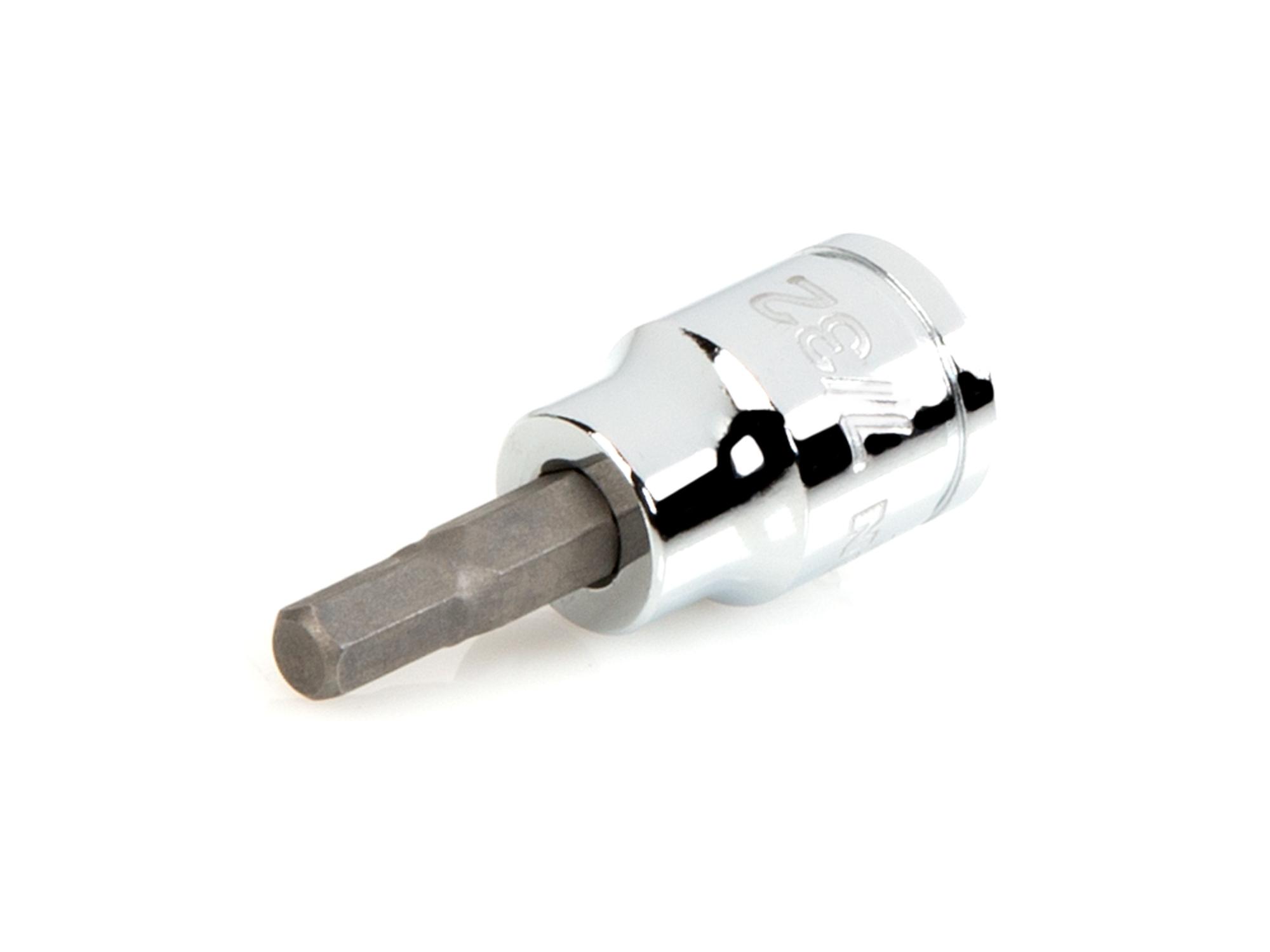 Front-right angle view of Tekton hand drive bit socket. Item #SHB12205