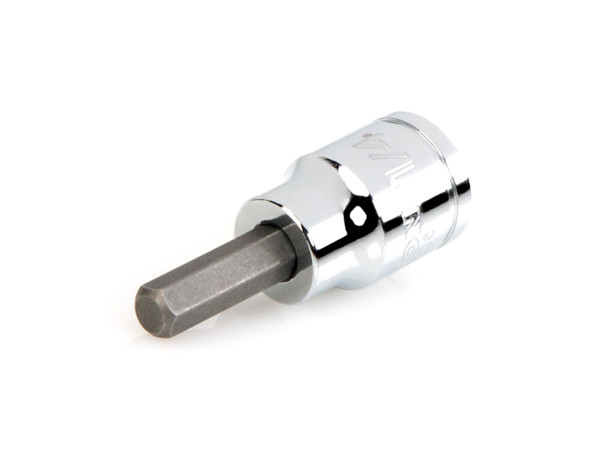 Front-right angle view of Tekton hand drive bit socket. Item #SHB12206