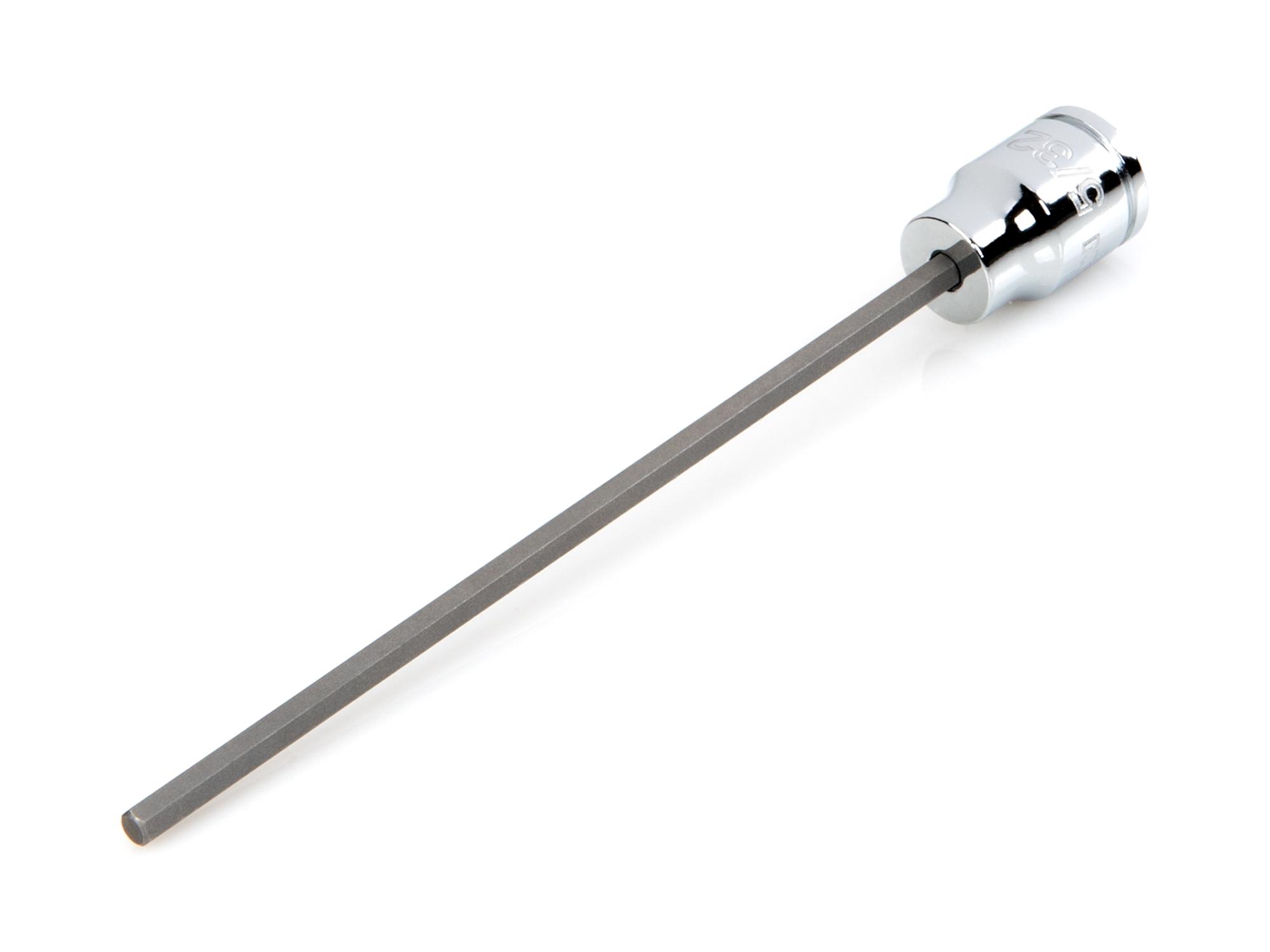 Front-right angle view of Tekton hand drive bit socket. Item #SHB12402