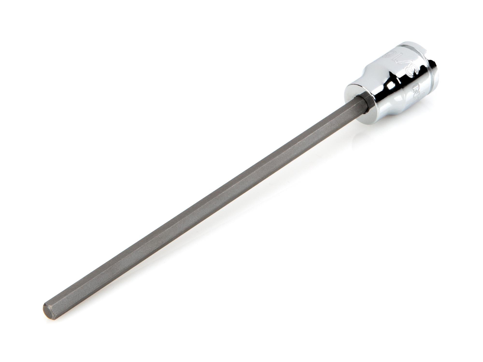 Front-right angle view of Tekton hand drive bit socket. Item #SHB12403