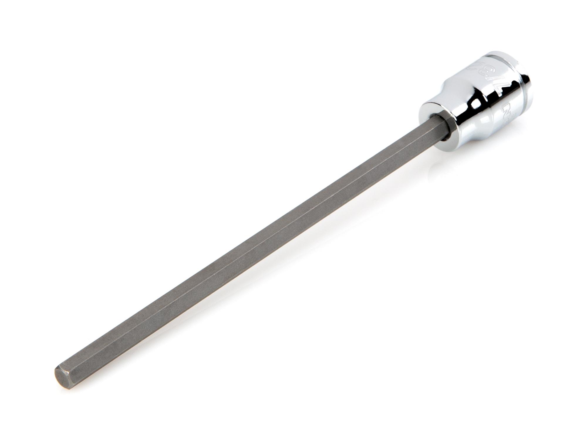 Front-right angle view of Tekton hand drive bit socket. Item #SHB12405