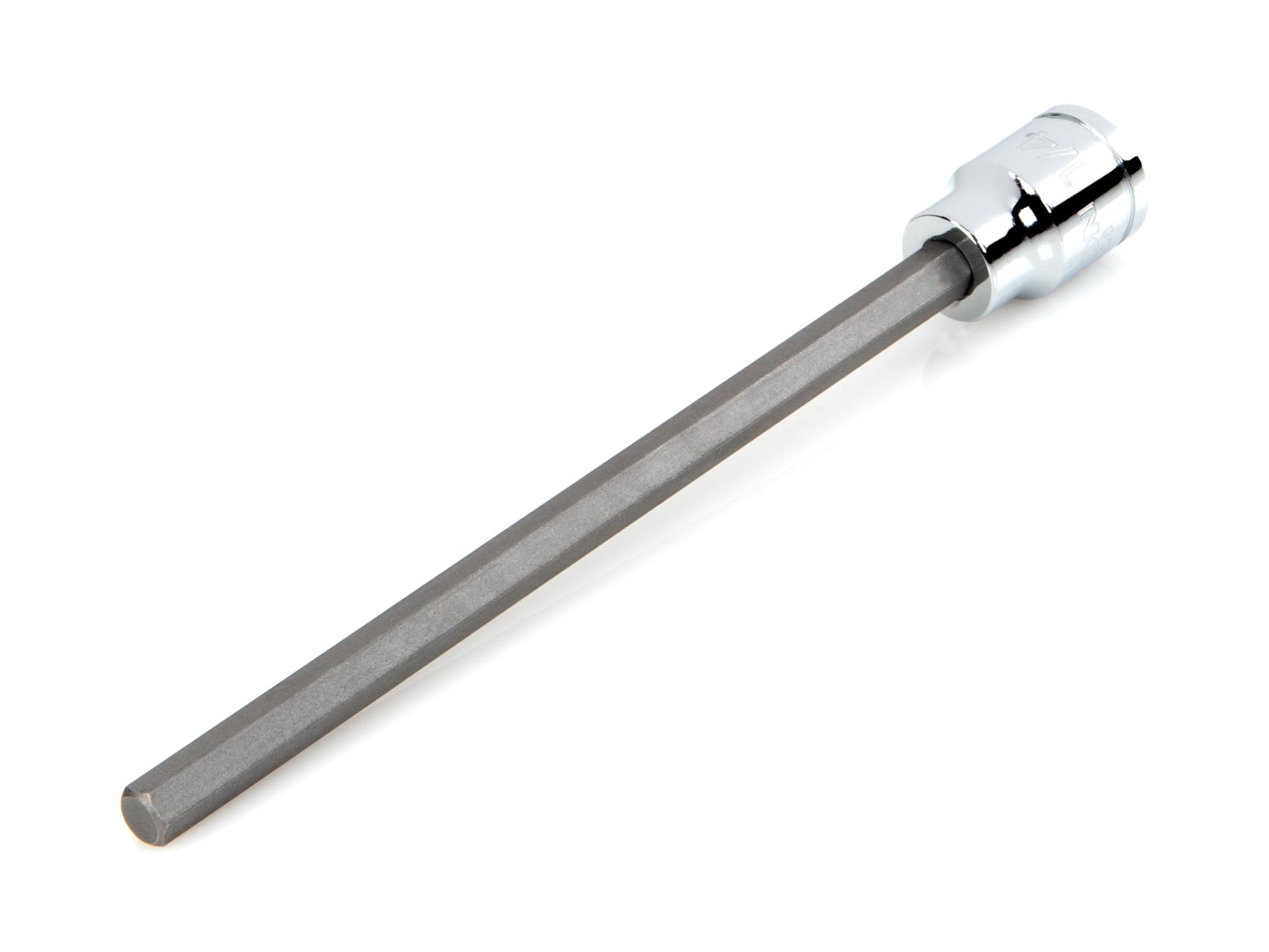 Front-right angle view of Tekton hand drive bit socket. Item #SHB12406