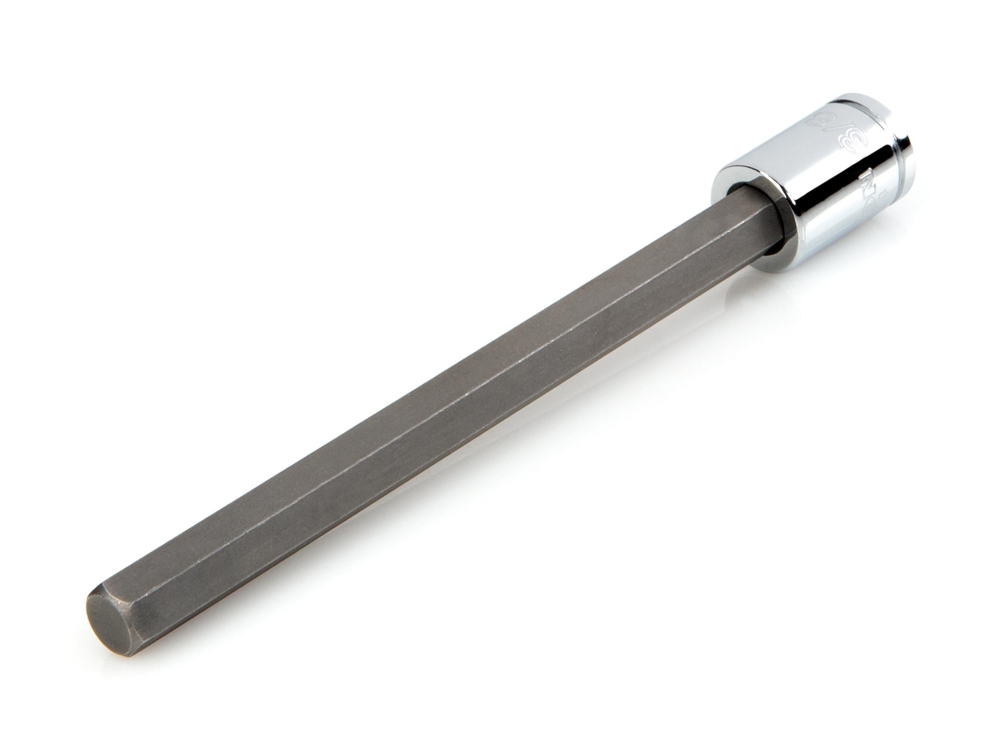 Front-right angle view of Tekton hand drive bit socket. Item #SHB12410