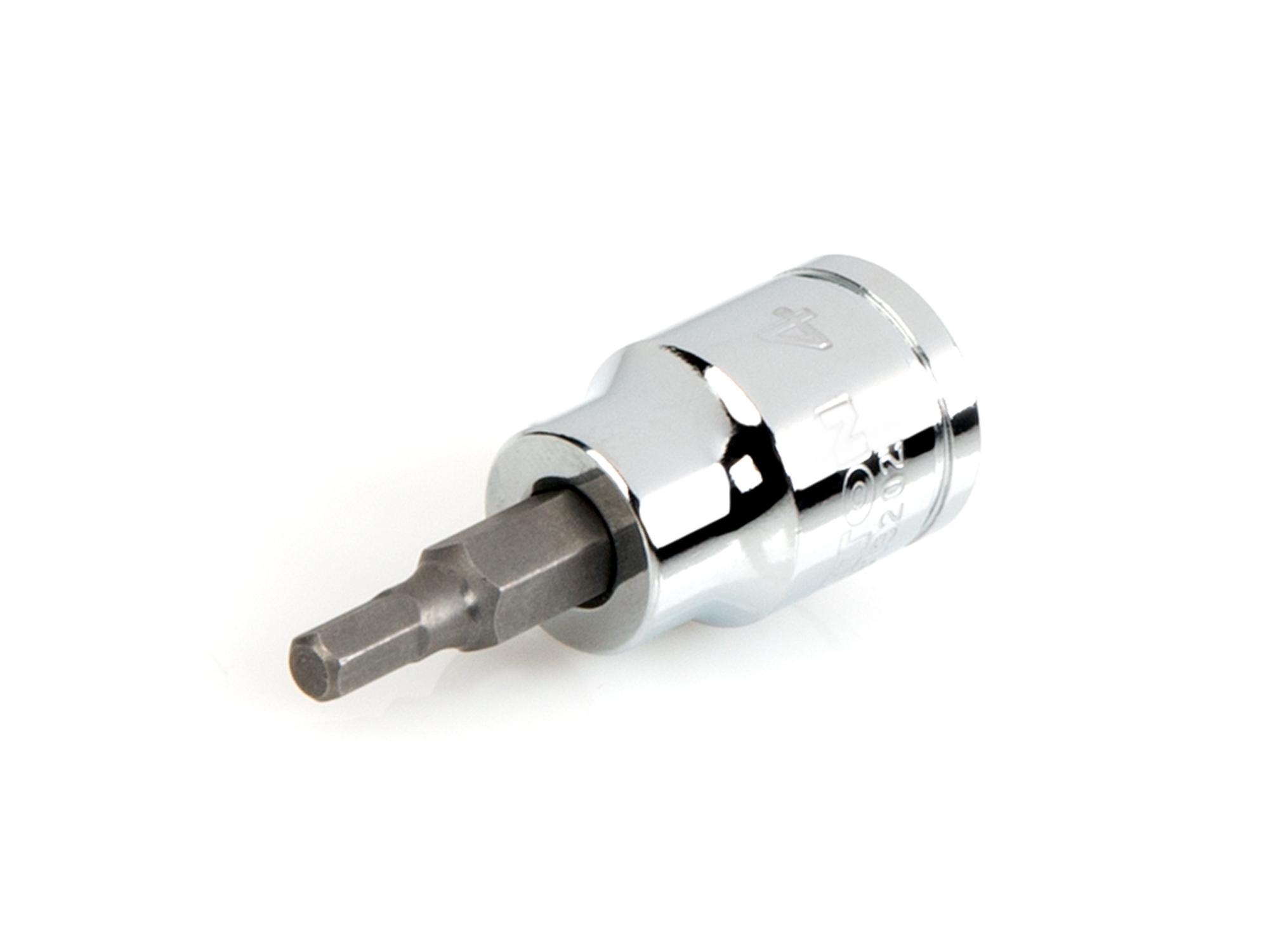 Front-right angle view of Tekton hand drive bit socket. Item #SHB13202