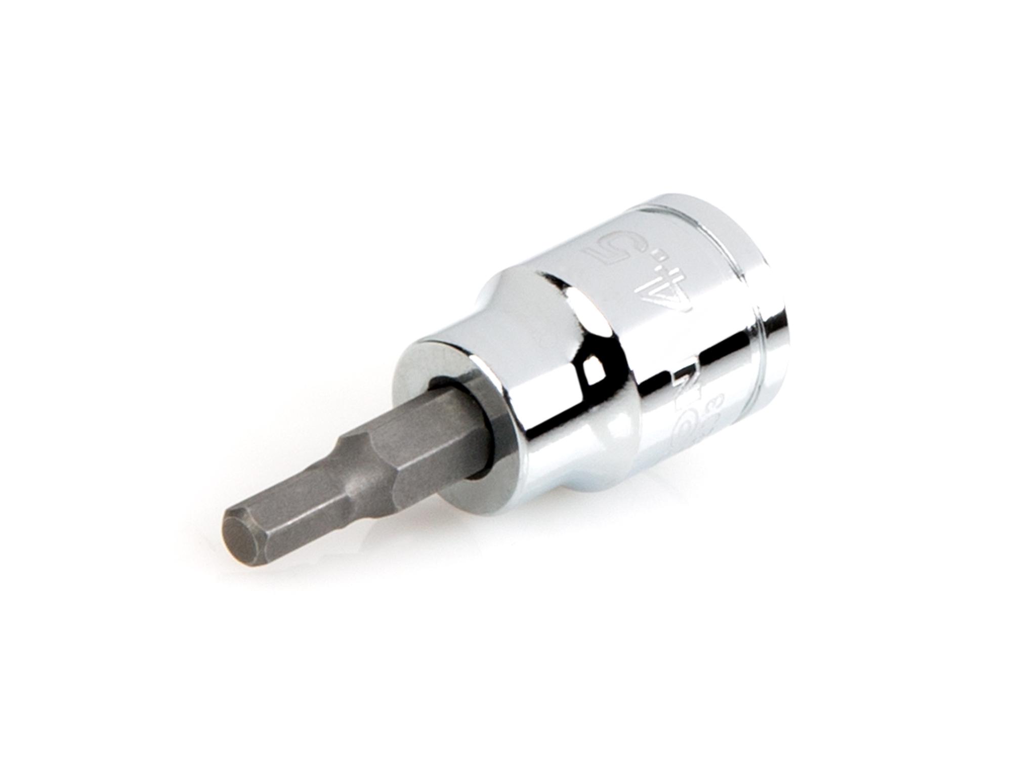 Front-right angle view of Tekton hand drive bit socket. Item #SHB13203