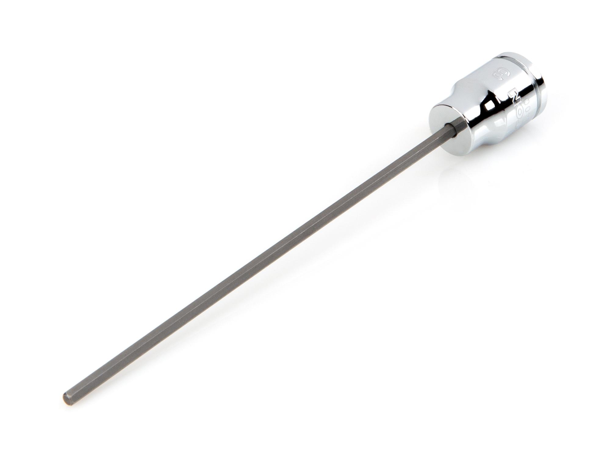 Front-right angle view of Tekton hand drive bit socket. Item #SHB13400