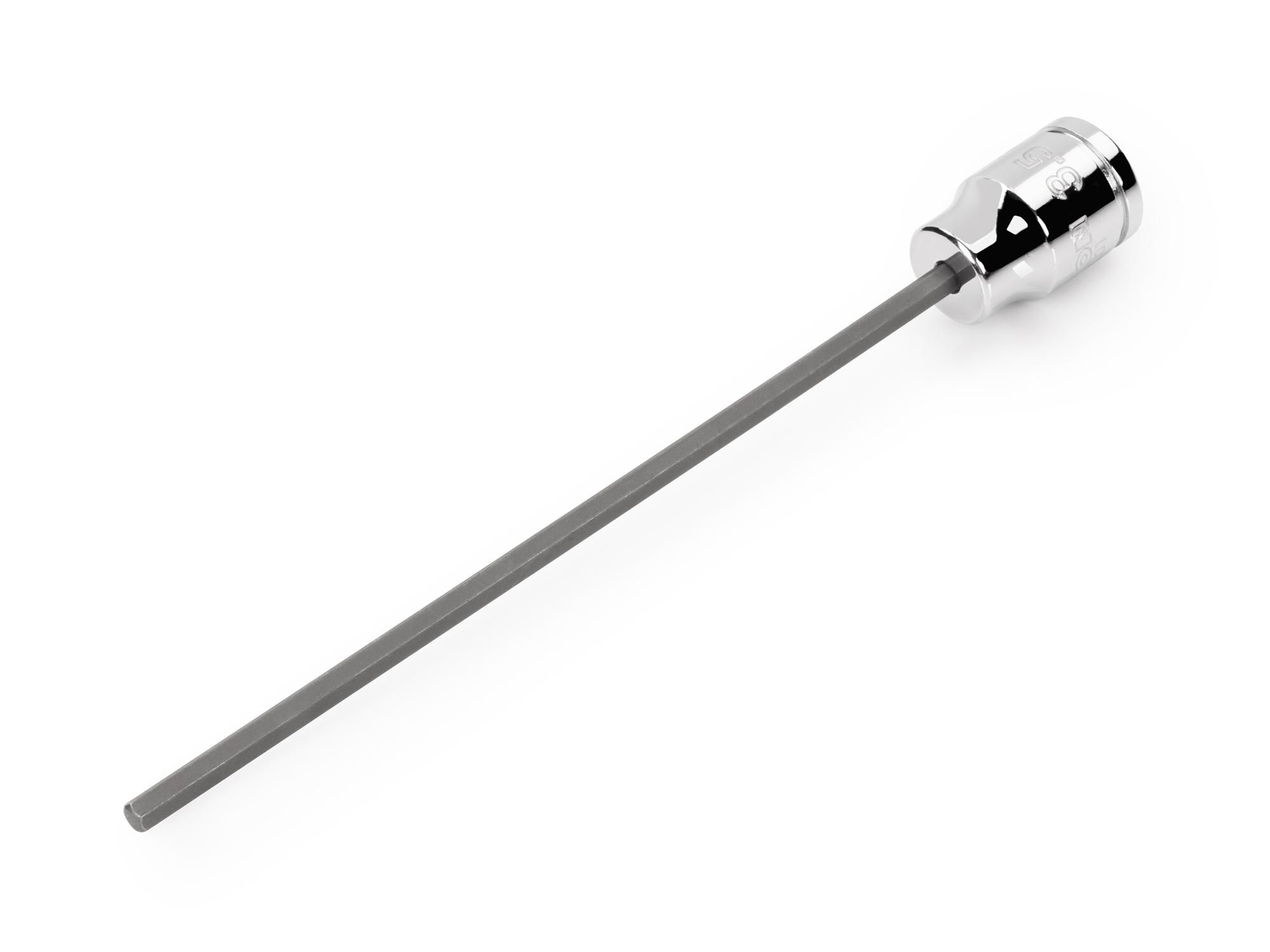 Front-right angle view of Tekton hand drive bit socket. Item #SHB13401