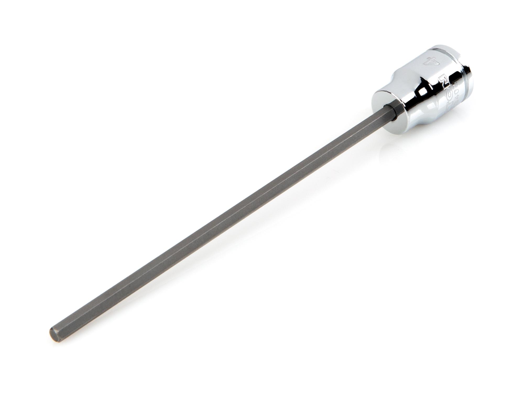 Front-right angle view of Tekton hand drive bit socket. Item #SHB13402