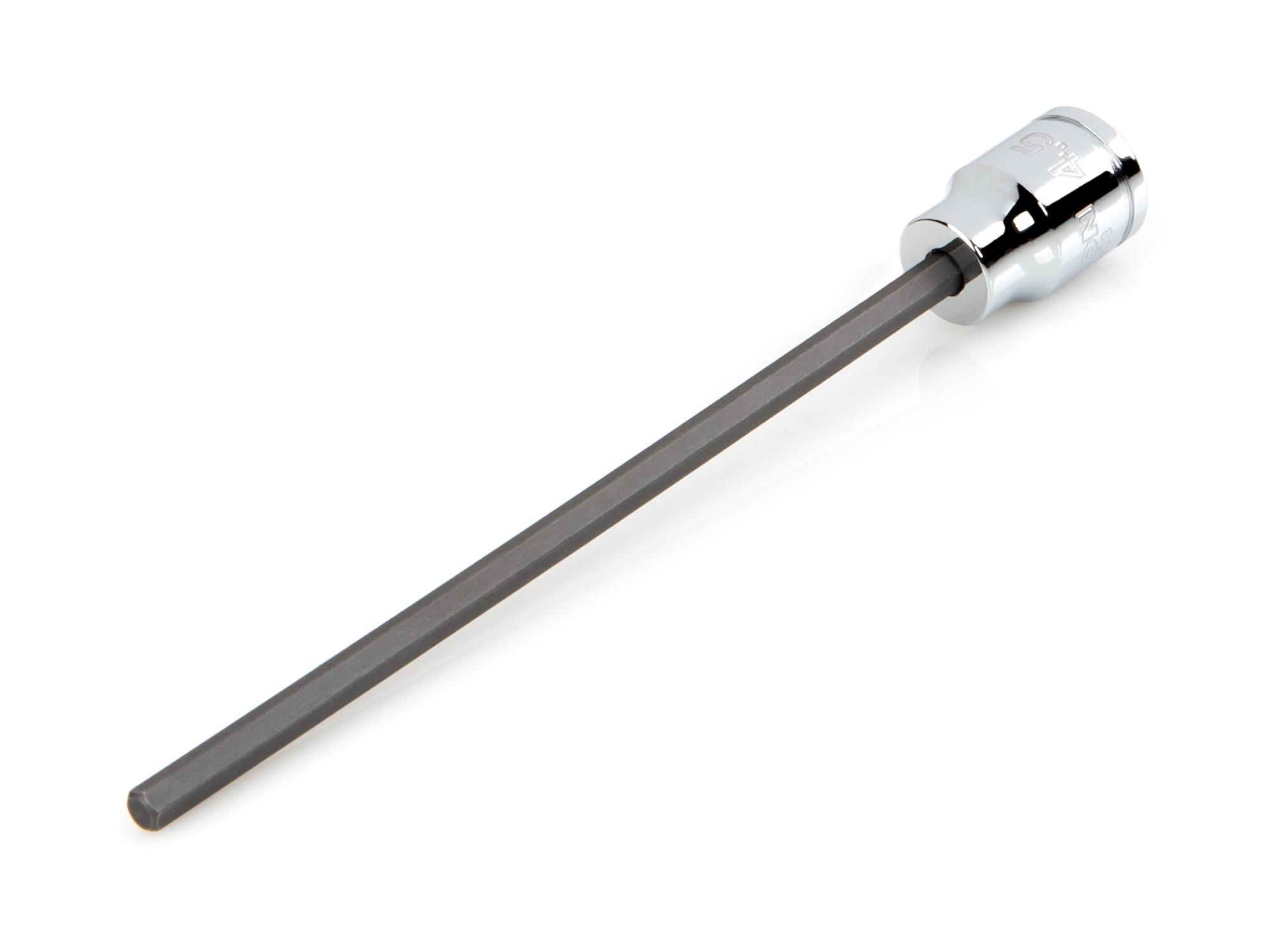 Front-right angle view of Tekton hand drive bit socket. Item #SHB13403