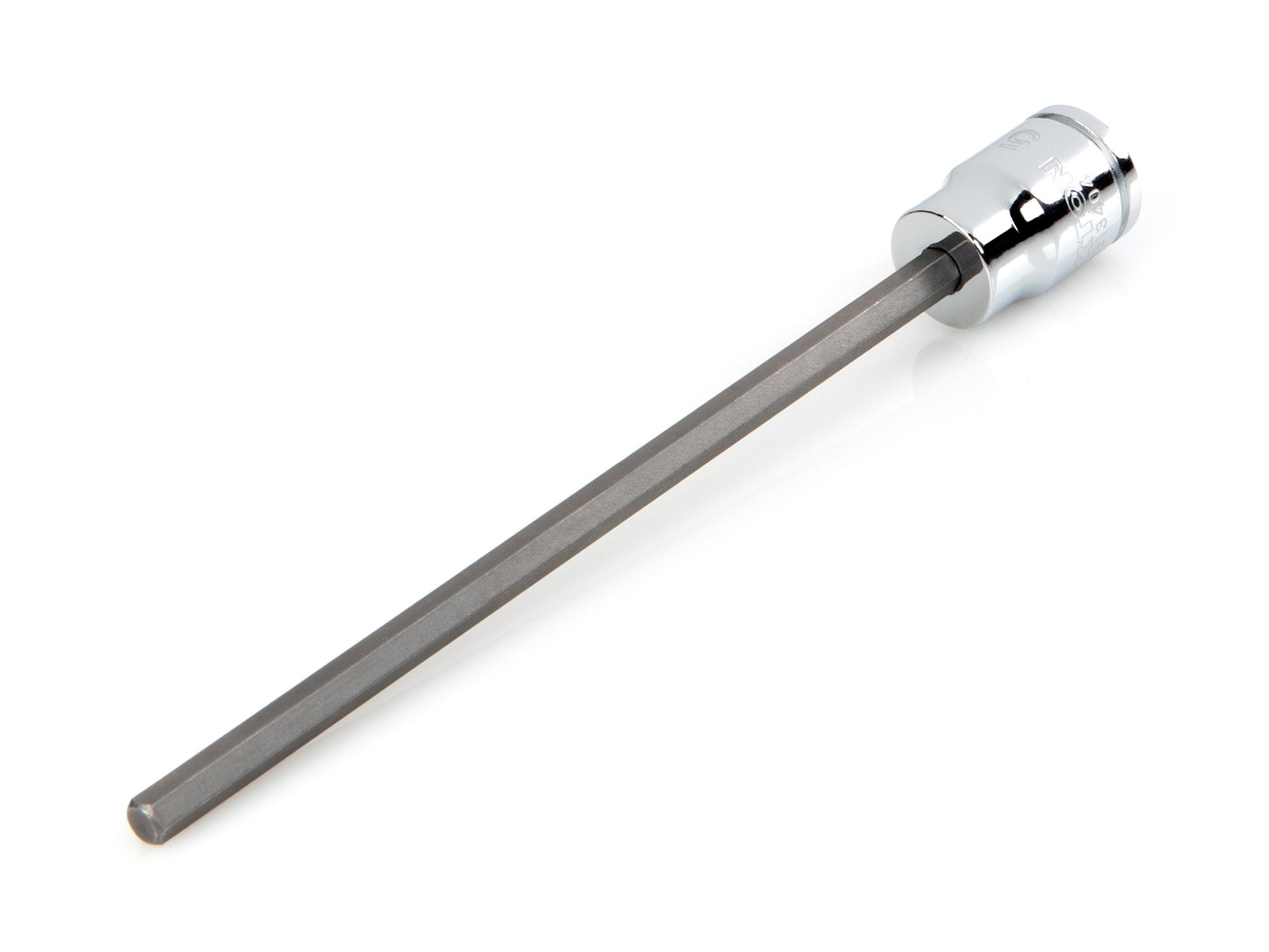 Front-right angle view of Tekton hand drive bit socket. Item #SHB13404