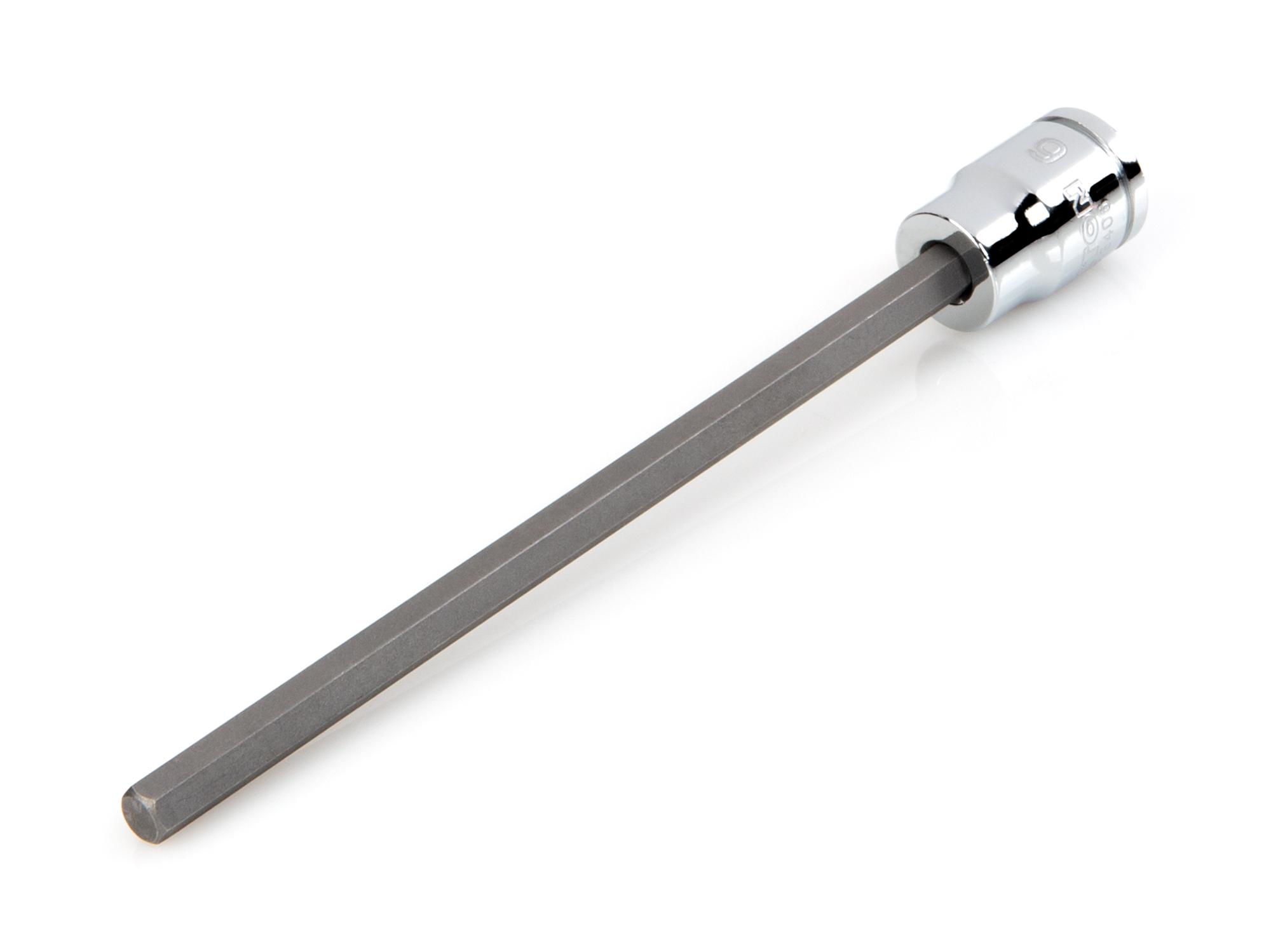 Front-right angle view of Tekton hand drive bit socket. Item #SHB13406