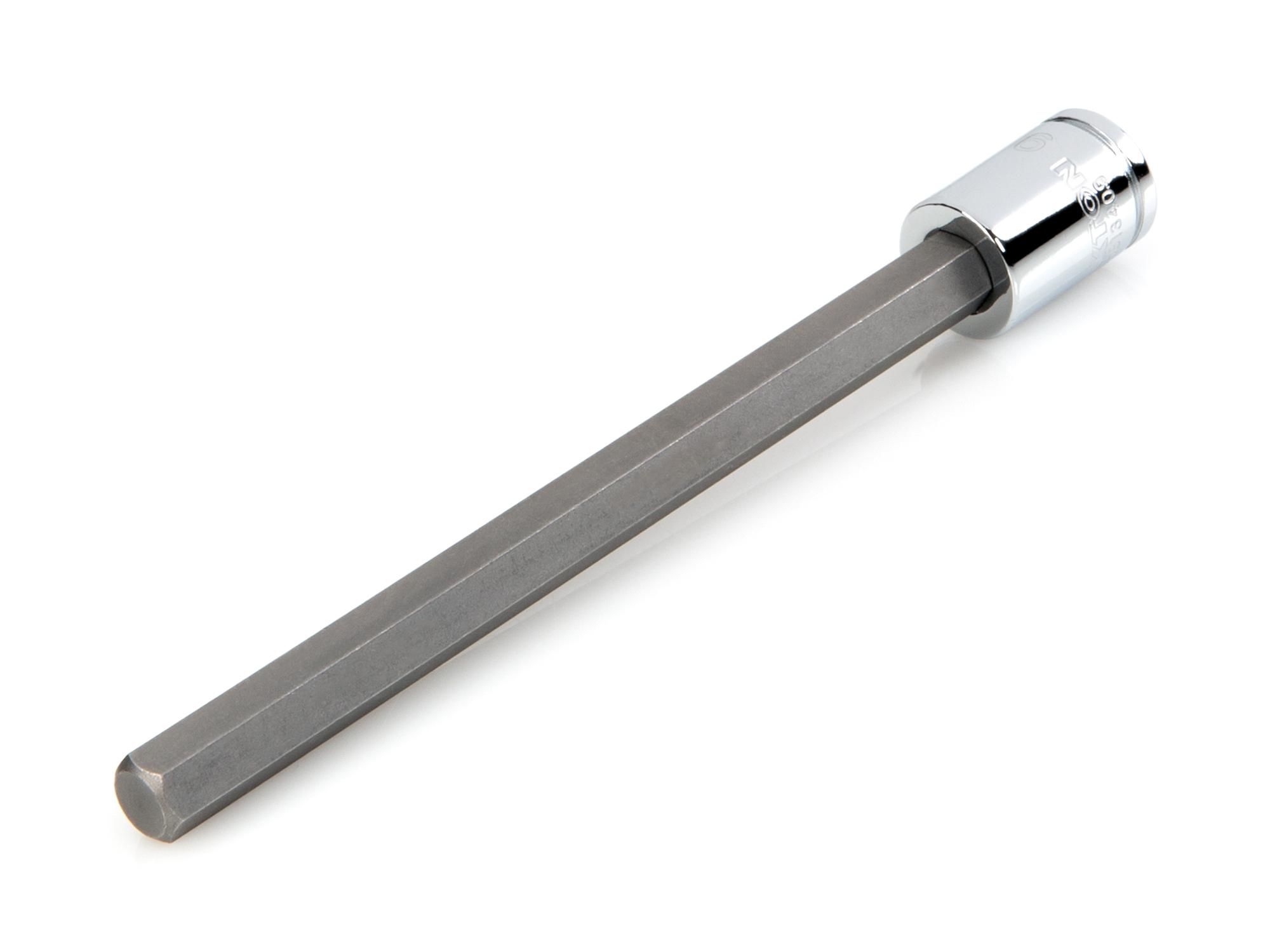 Front-right angle view of Tekton hand drive bit socket. Item #SHB13409