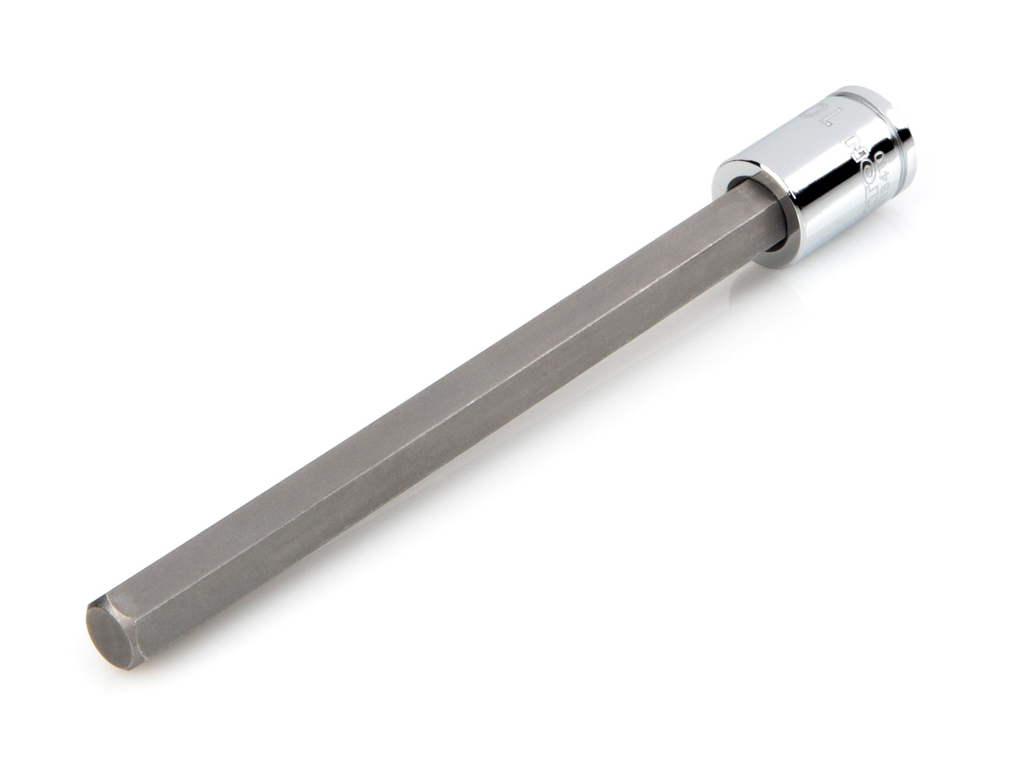 Front-right angle view of Tekton hand drive bit socket. Item #SHB13410