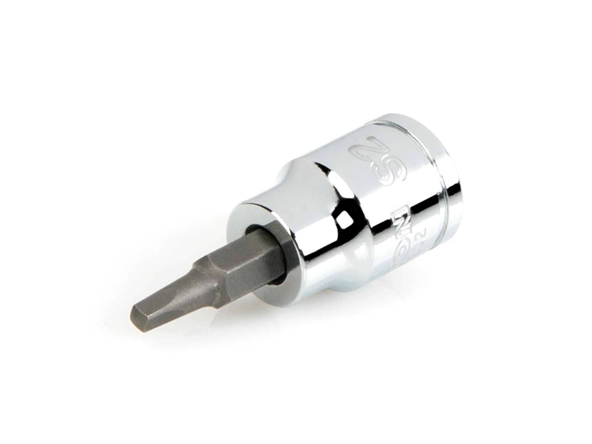 Front-right angle view of Tekton hand drive bit socket. Item #SHB15202