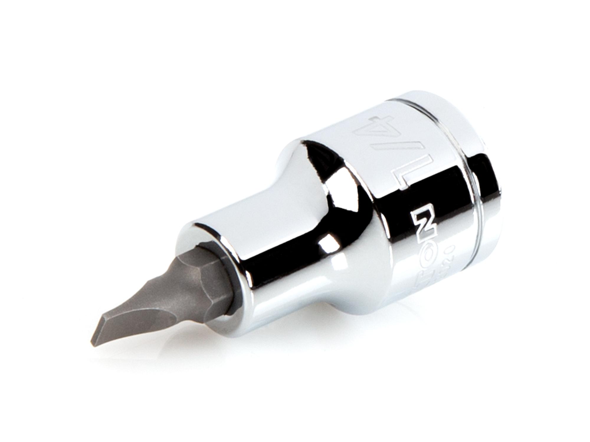 Front-right angle view of Tekton hand drive bit socket. Item #SHB20201