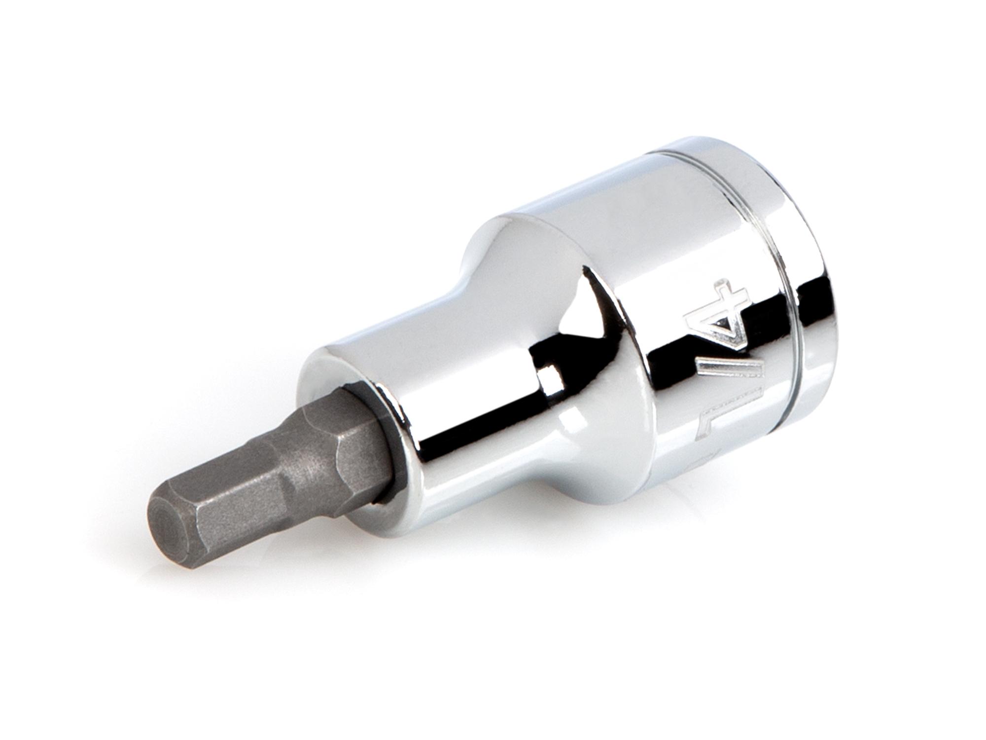 Front-right angle view of Tekton hand drive bit socket. Item #SHB22206