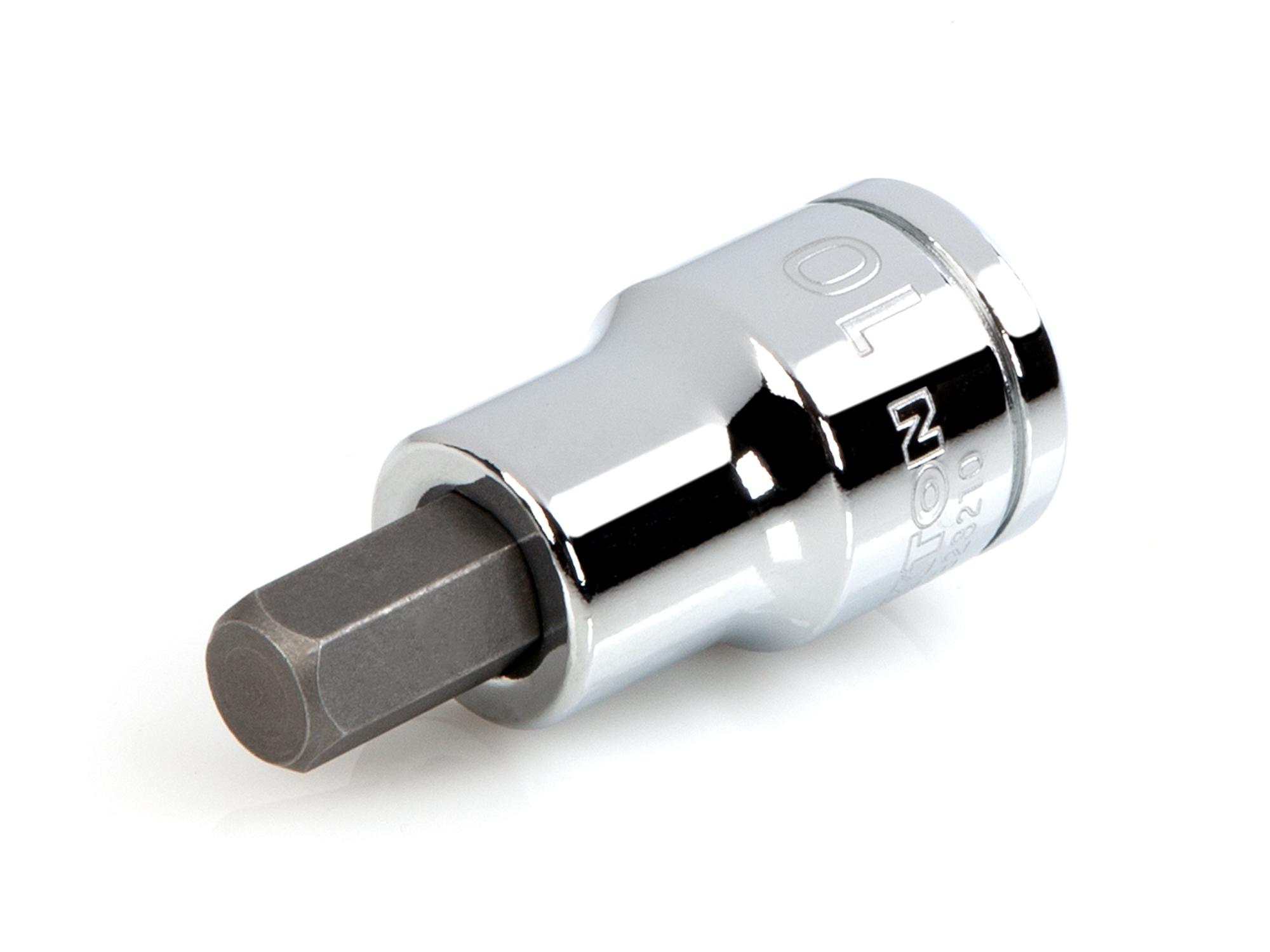 Front-right angle view of Tekton hand drive bit socket. Item #SHB23210