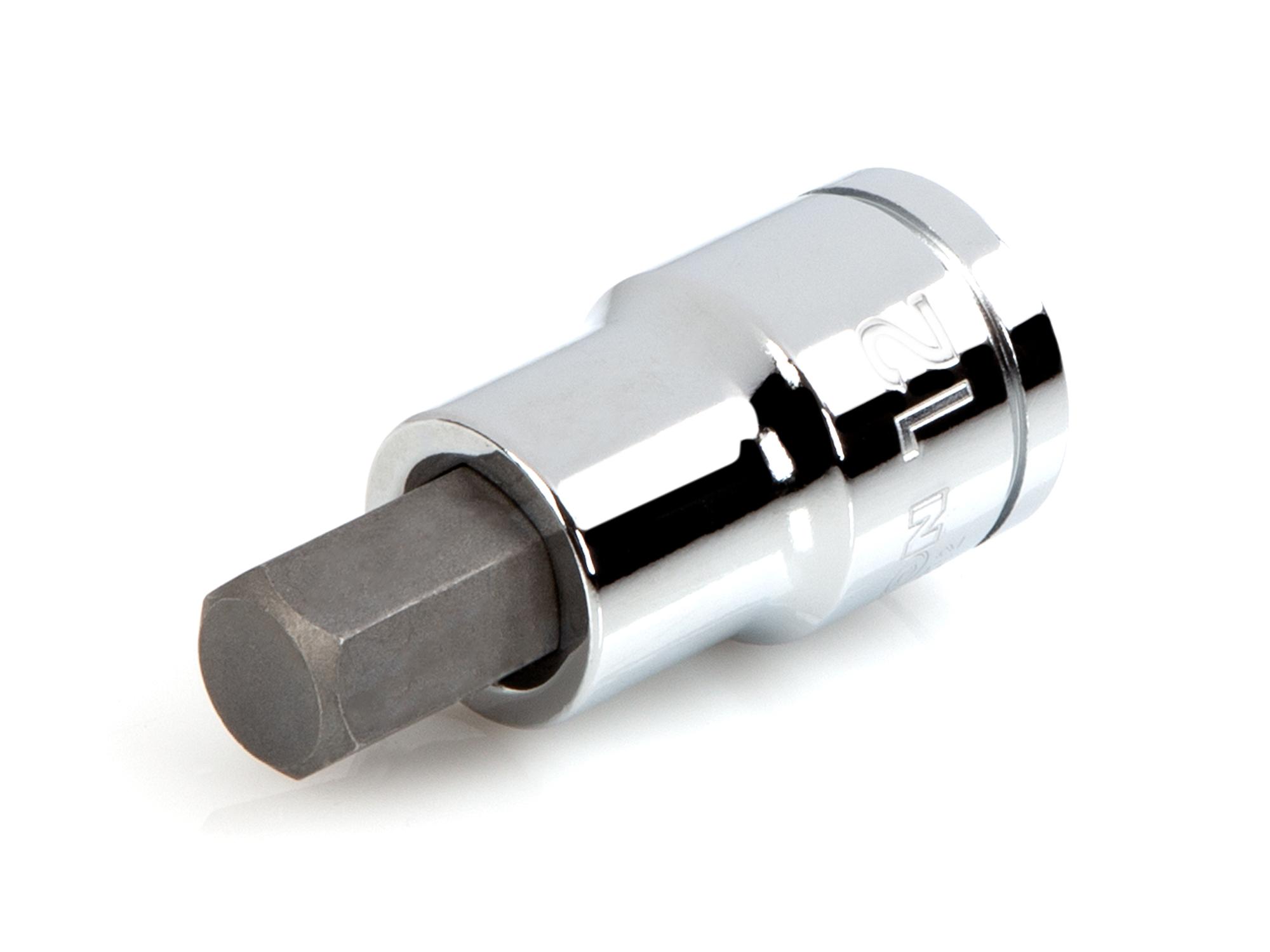 Front-right angle view of Tekton hand drive bit socket. Item #SHB23212