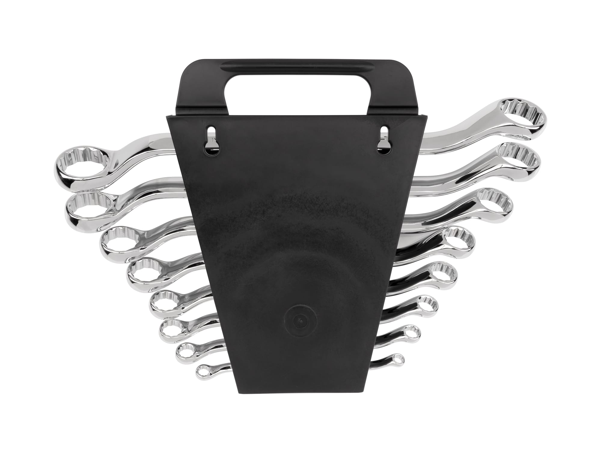 Set includes 1/4–1-1/4 inch (SAE) 45-degree offset double box end wrenches with 12-point box ends. Comes with holder. WBE23408.