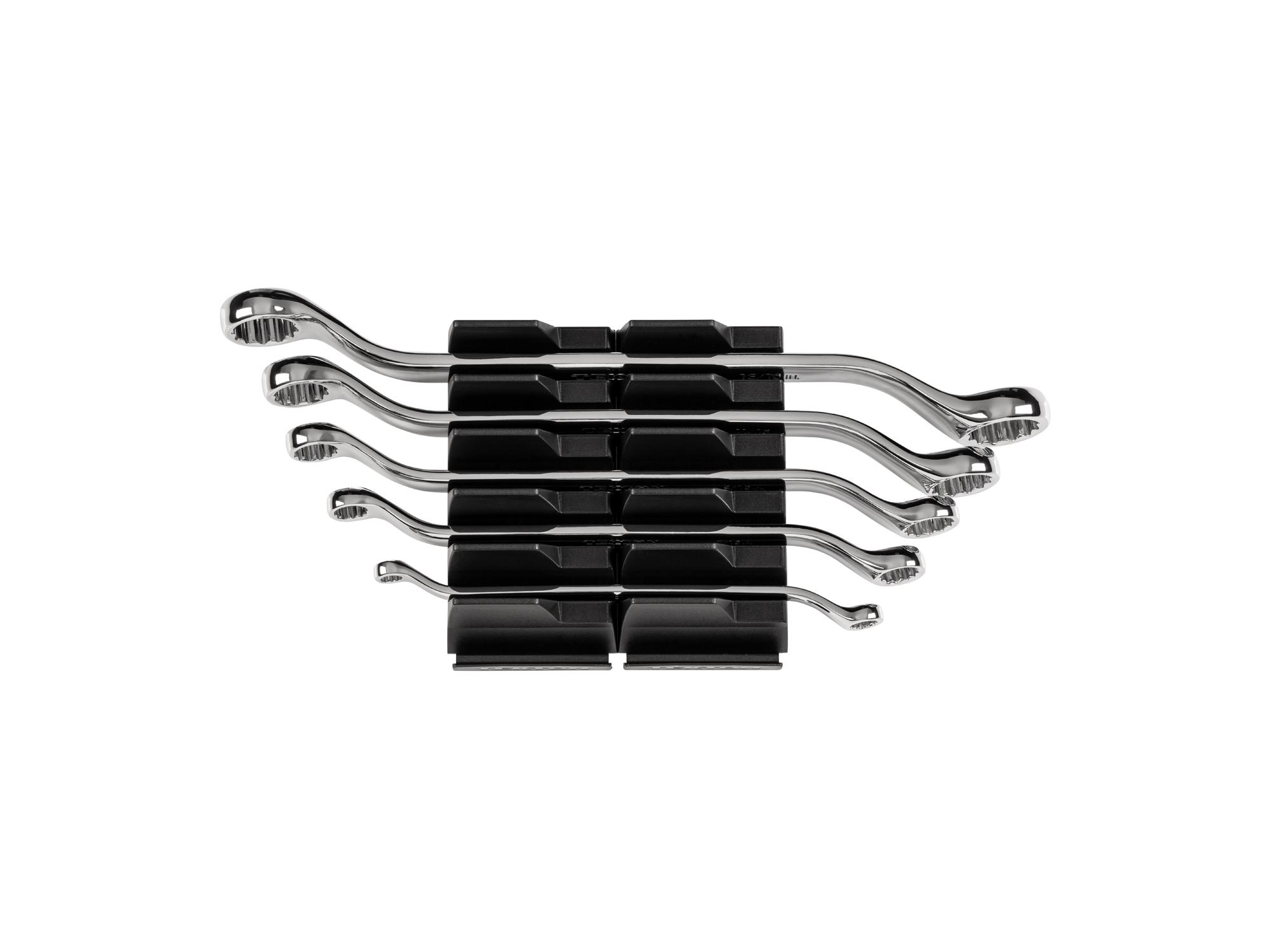 Front view of Tekton modular box end wrench set. Item #WBE95101