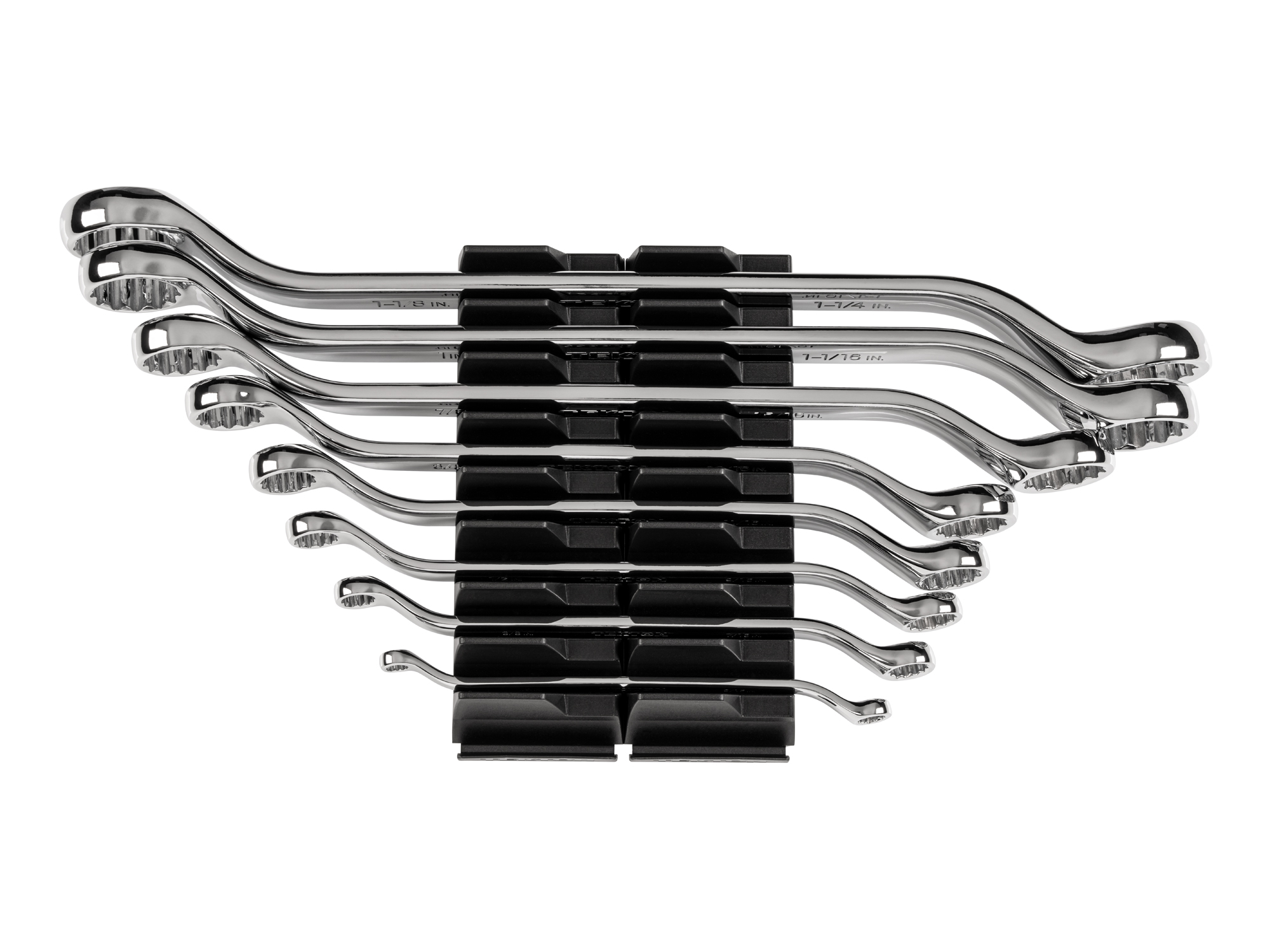 45-Degree Offset Box End Wrench Set with Modular Organizers (8-Piece)