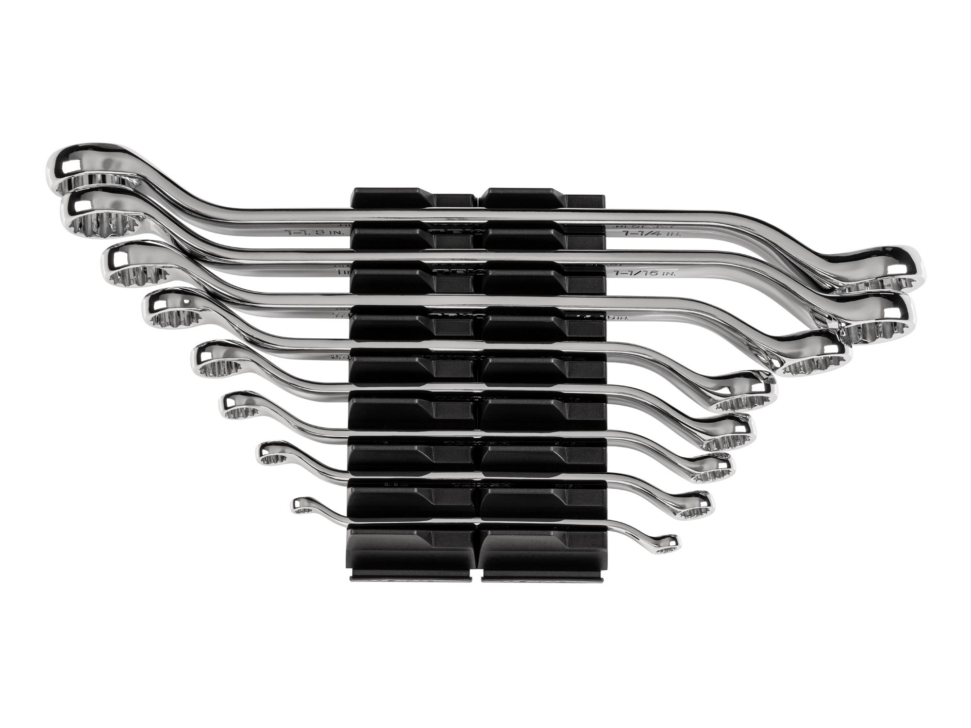 Front view of Tekton modular box end wrench set. Item #WBE95102
