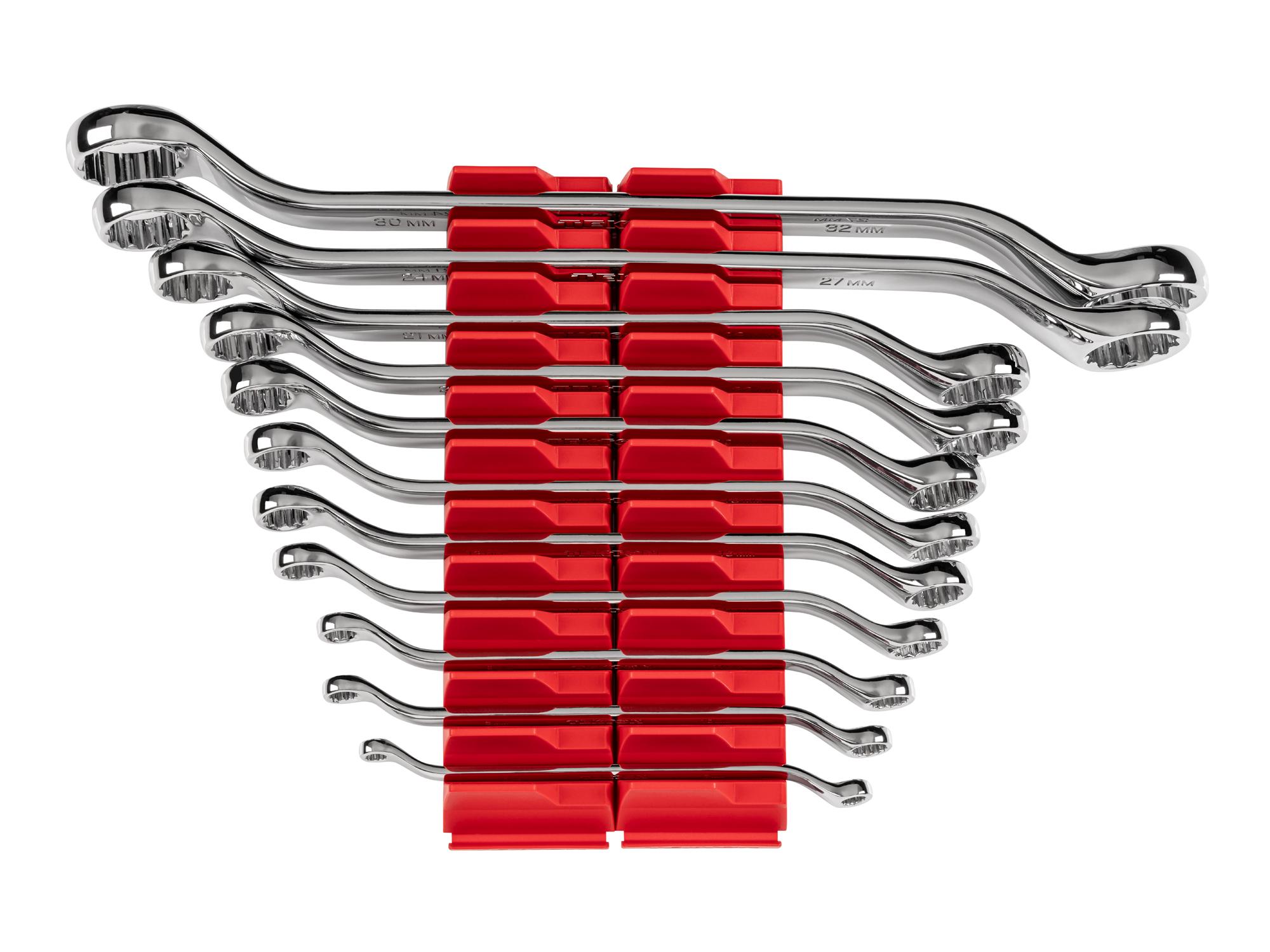 Front view of Tekton modular box end wrench set. Item #WBE95202