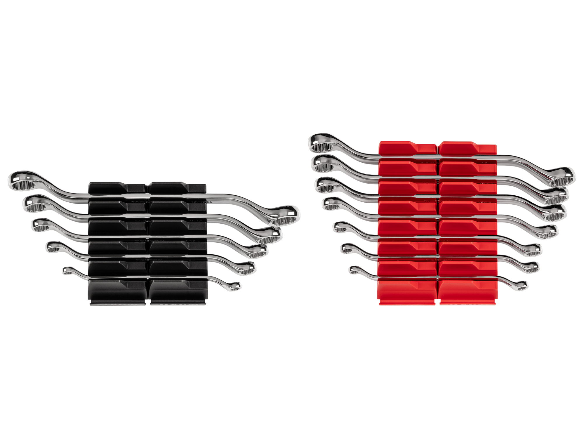 45-Degree Offset Box End Wrench Set with Modular Organizers (12-Piece)