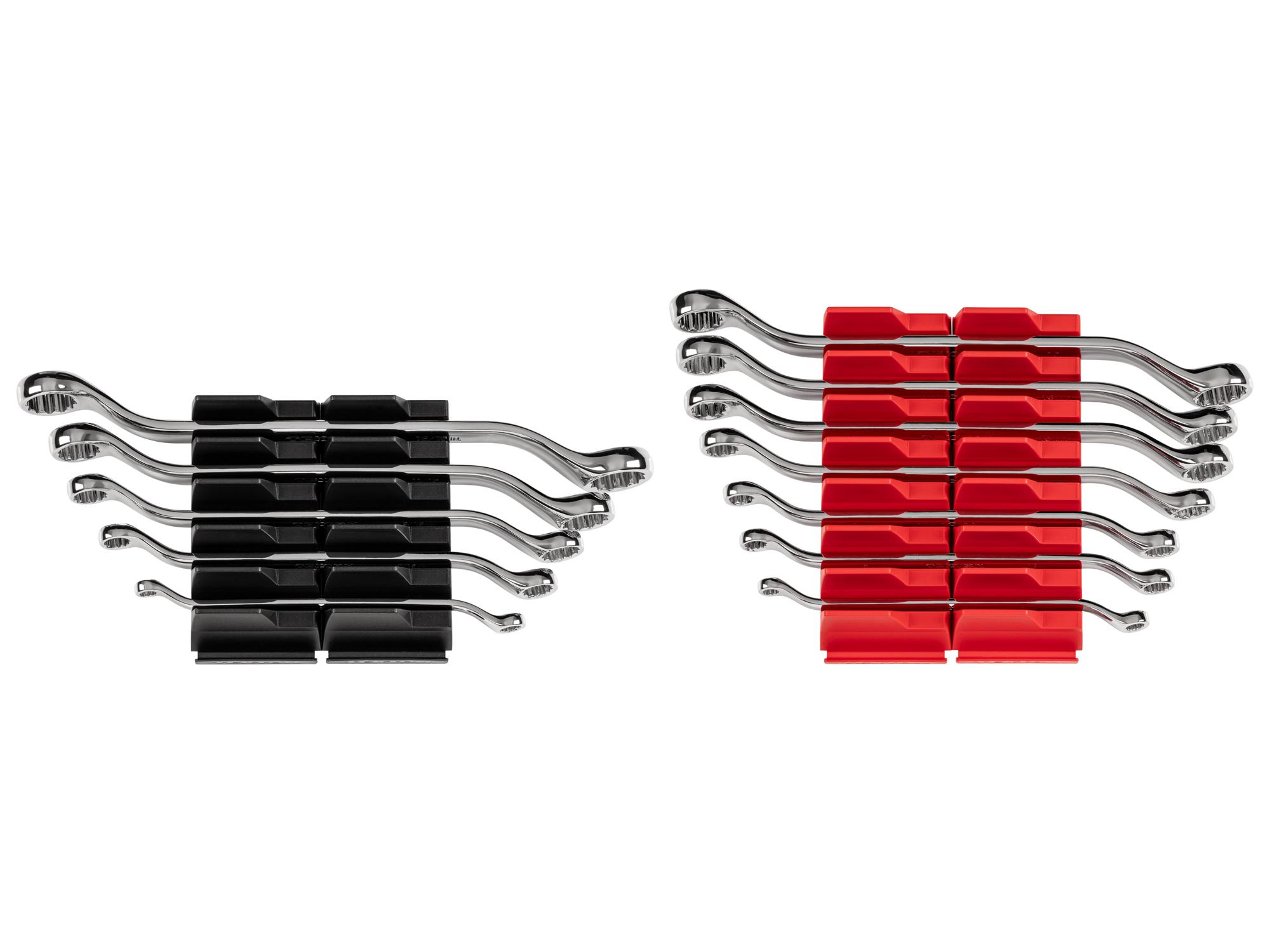 Front view of Tekton modular box end wrench set. Item #WBE95301