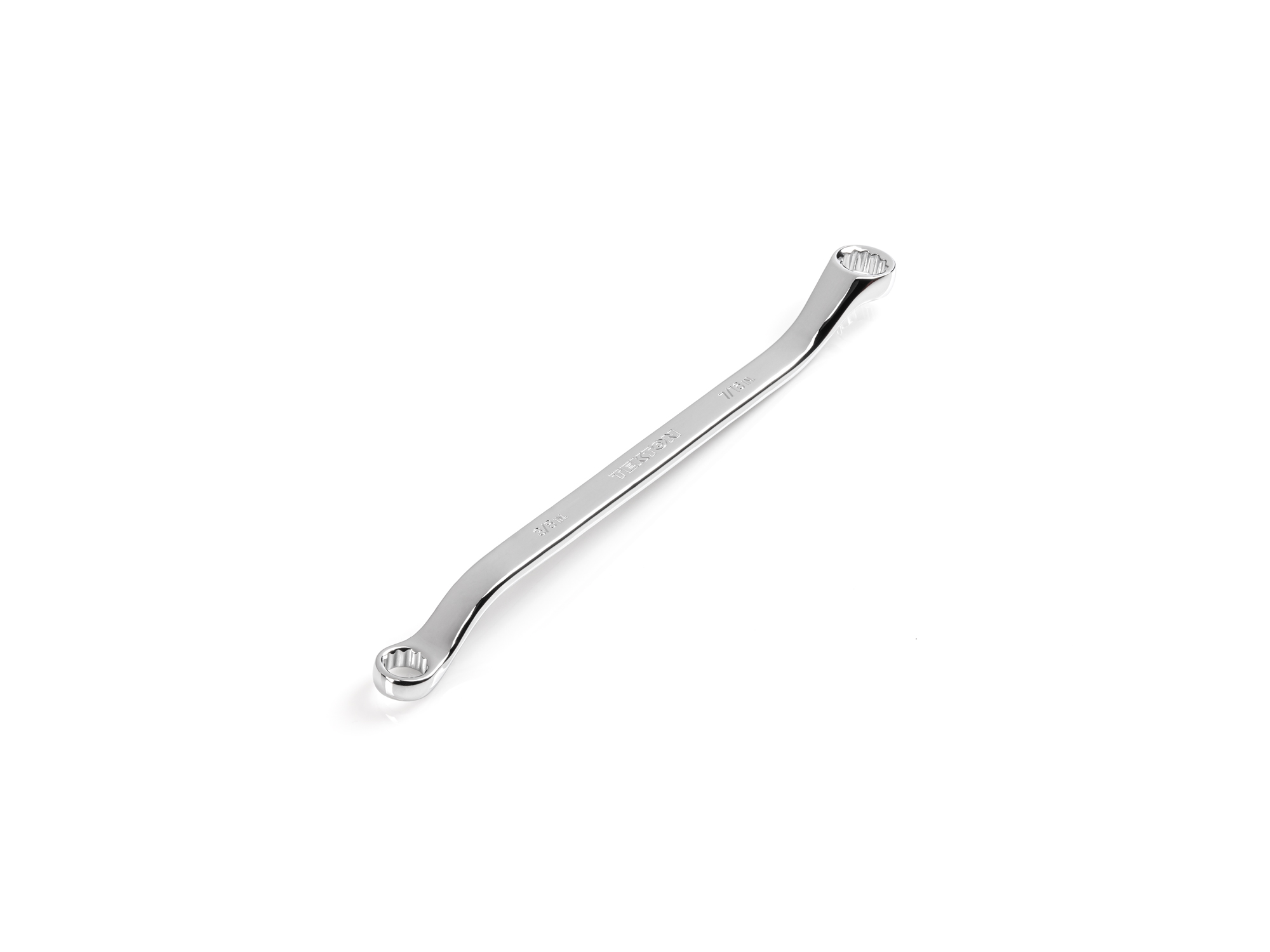 Size: 3/8 x 7/16 inch (SAE) 45-degree offset double box end wrench with 12-point box ends. Reach around obstructions to access fasteners in tight spots. WBE23310.