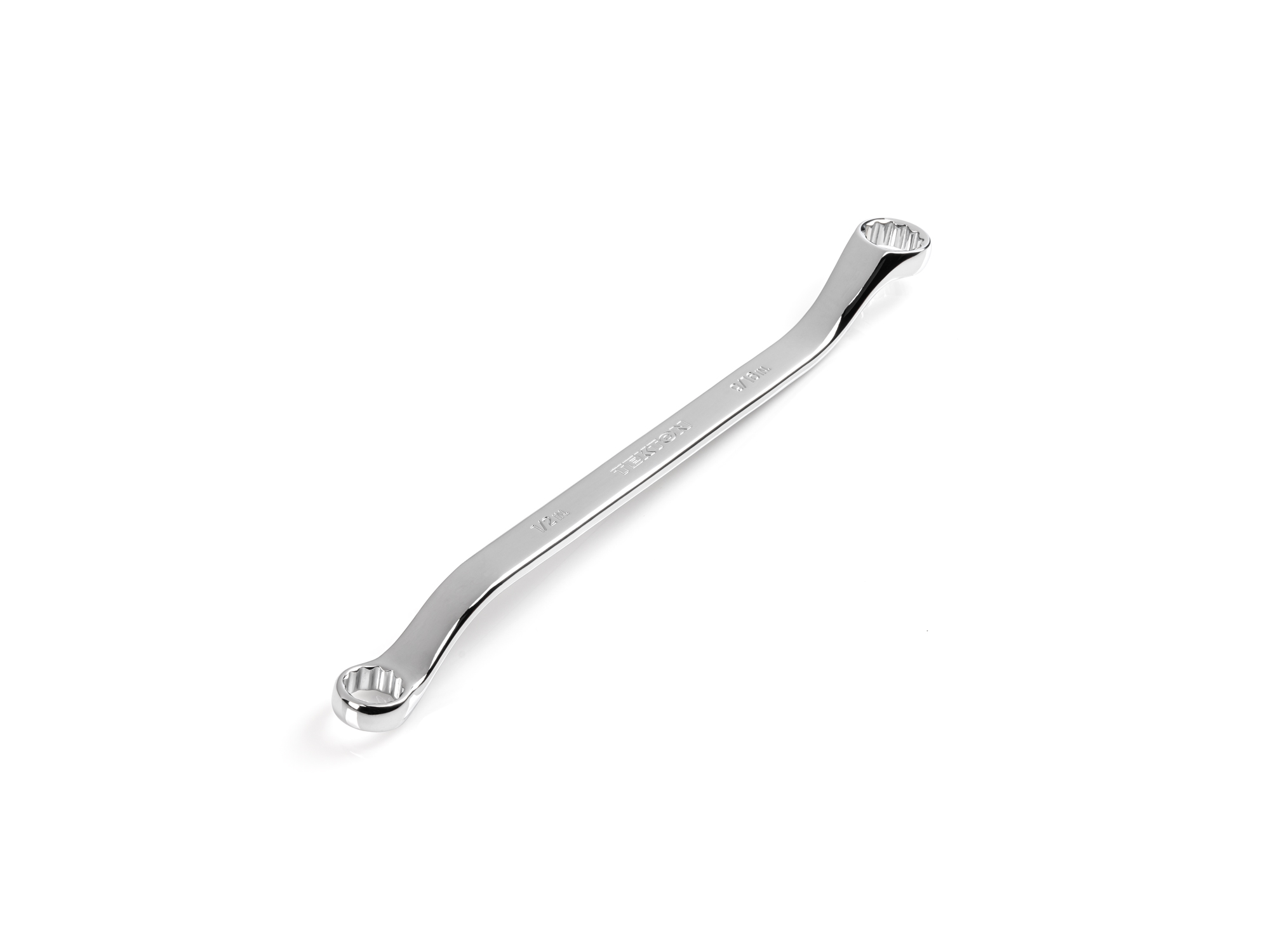 Size: 1/2 x 9/16 inch (SAE) 45-degree offset double box end wrench with 12-point box ends. Reach around obstructions to access fasteners in tight spots. WBE23313.