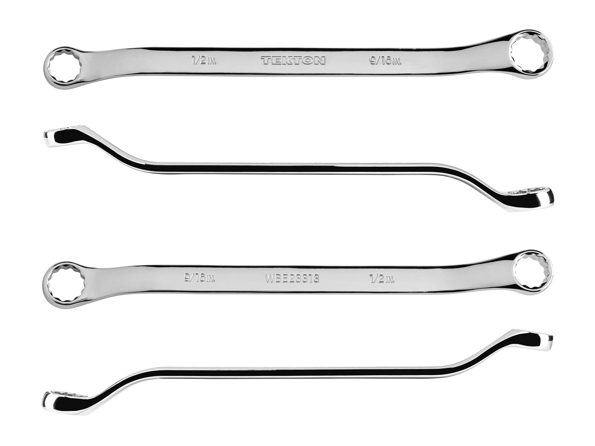Side view of Tekton box end wrench. Item #WBE23313