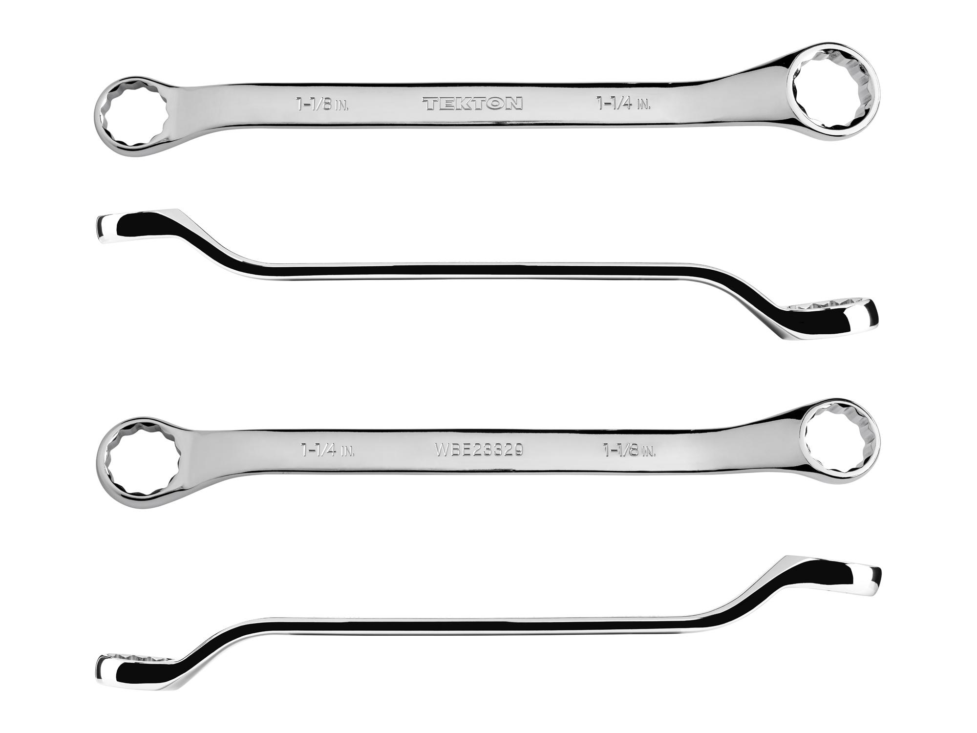 Side view of Tekton box end wrench. Item #WBE23329