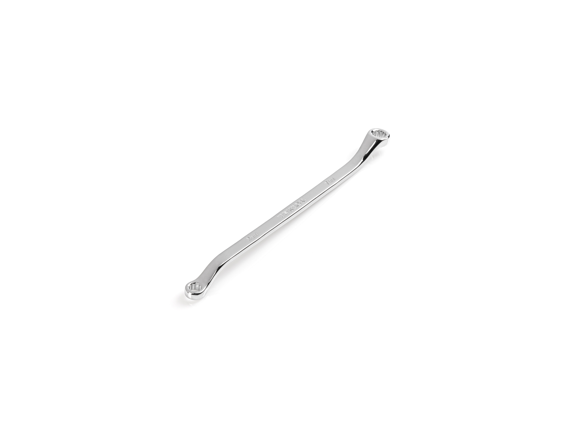 Size: 6 x 7 mm (metric) 45-degree offset double box end wrench with 12-point box ends. Reach around obstructions to access fasteners in tight spots. WBE24306.