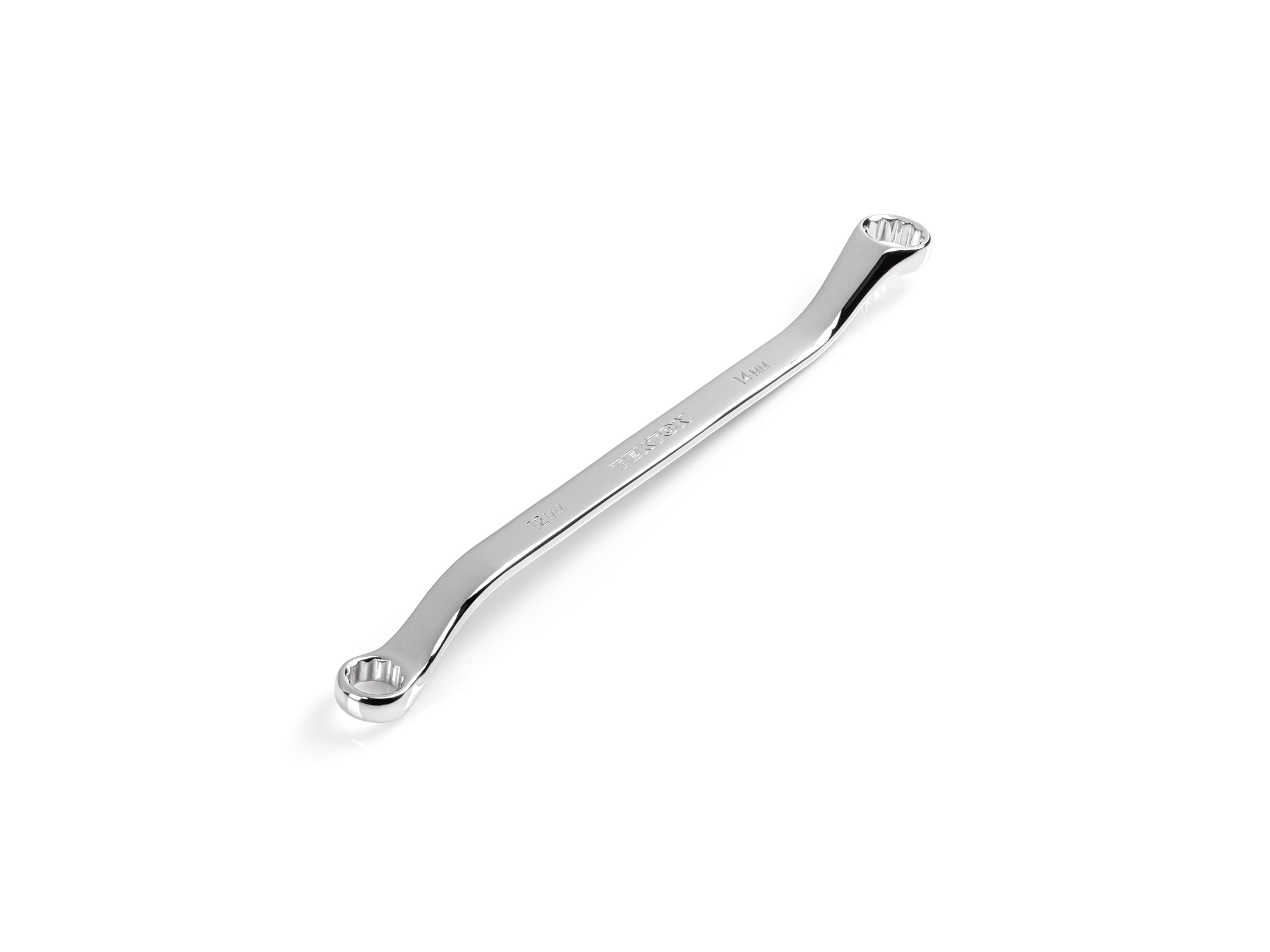 Size: 12 x 14 mm (metric) 45-degree offset double box end wrench with 12-point box ends. Reach around obstructions to access fasteners in tight spots. WBE24312.