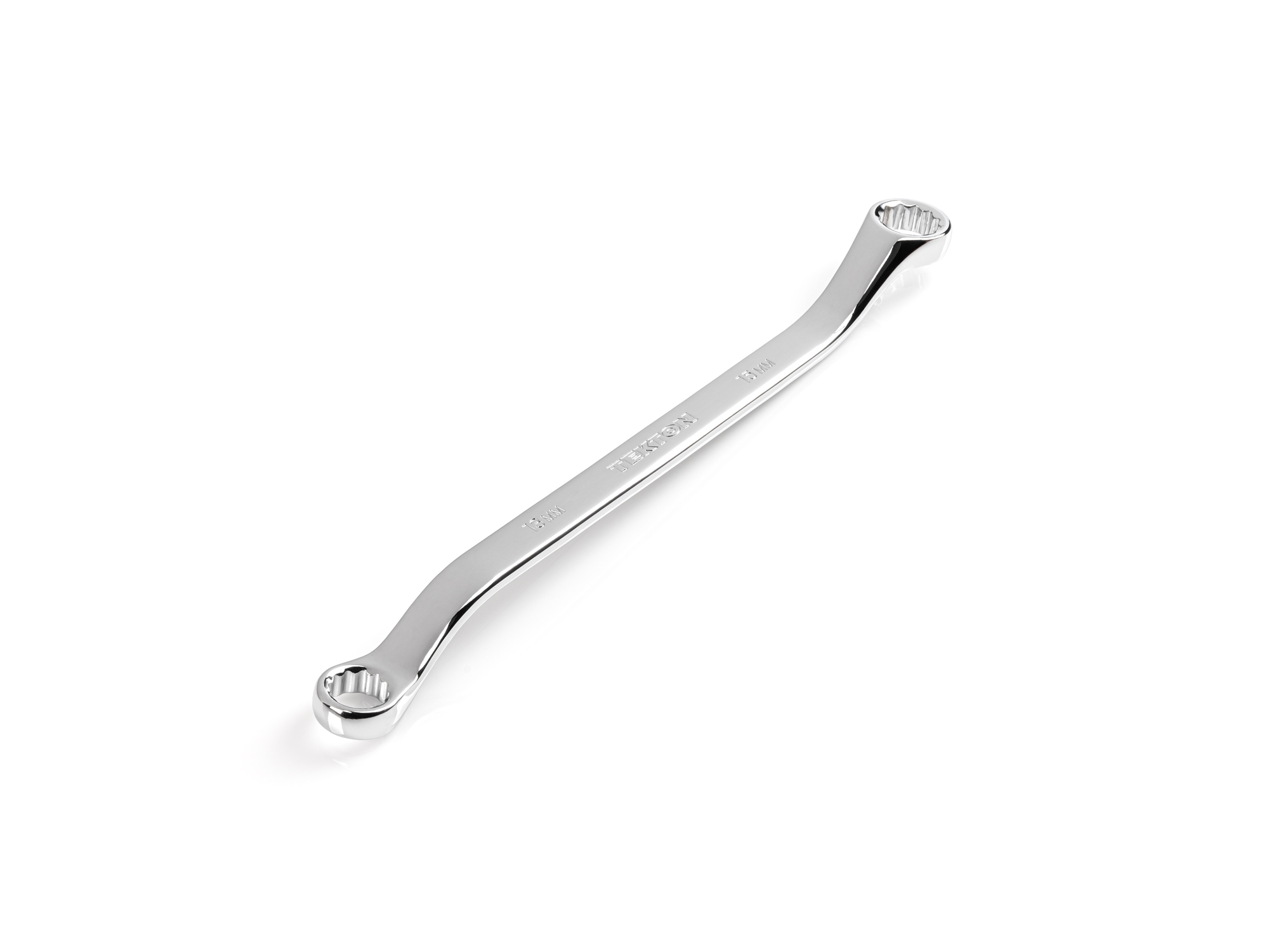 Size: 13 x 15 mm (metric) 45-degree offset double box end wrench with 12-point box ends. Reach around obstructions to access fasteners in tight spots. WBE24313.