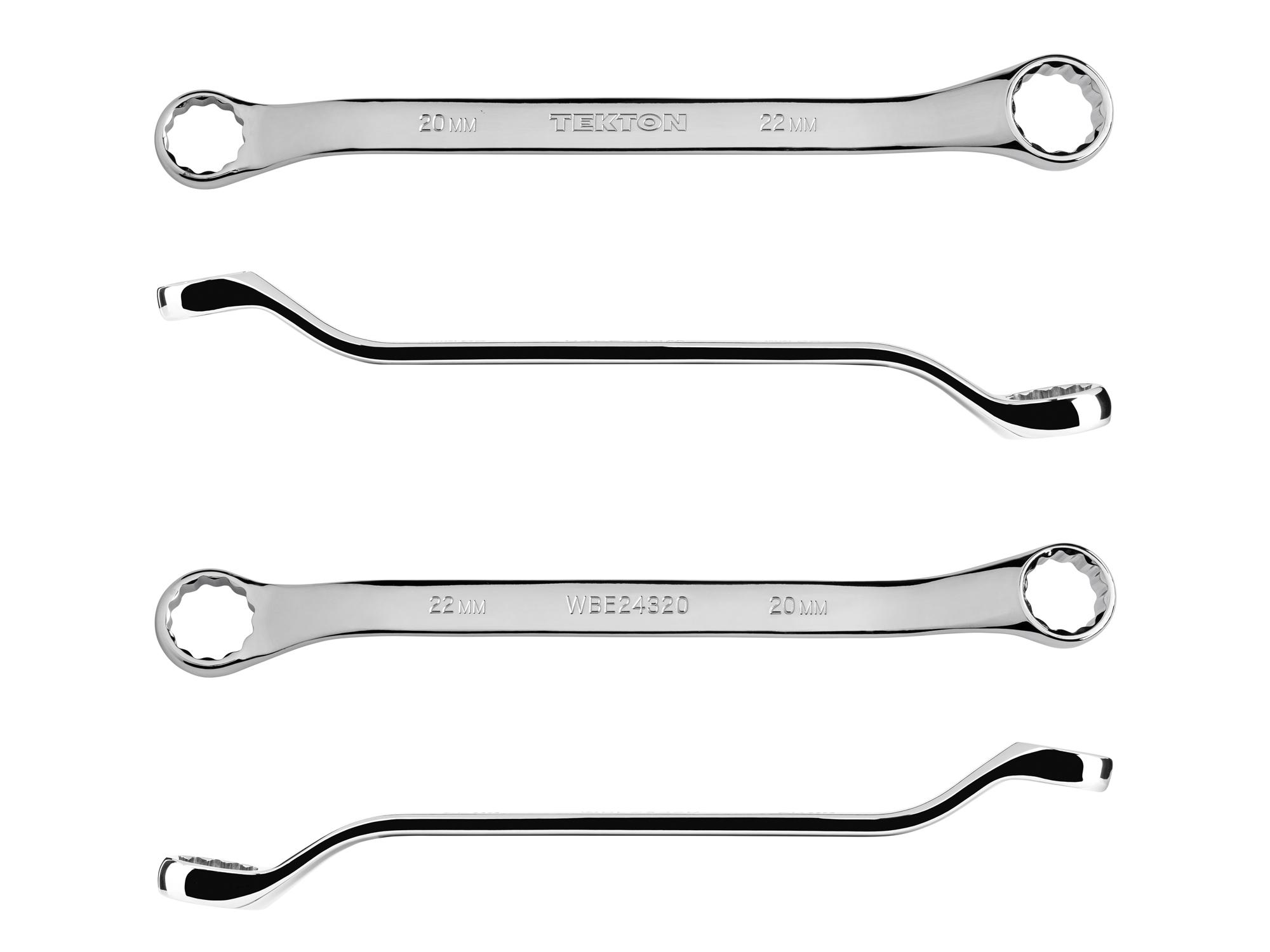 Side view of Tekton box end wrench. Item #WBE24320