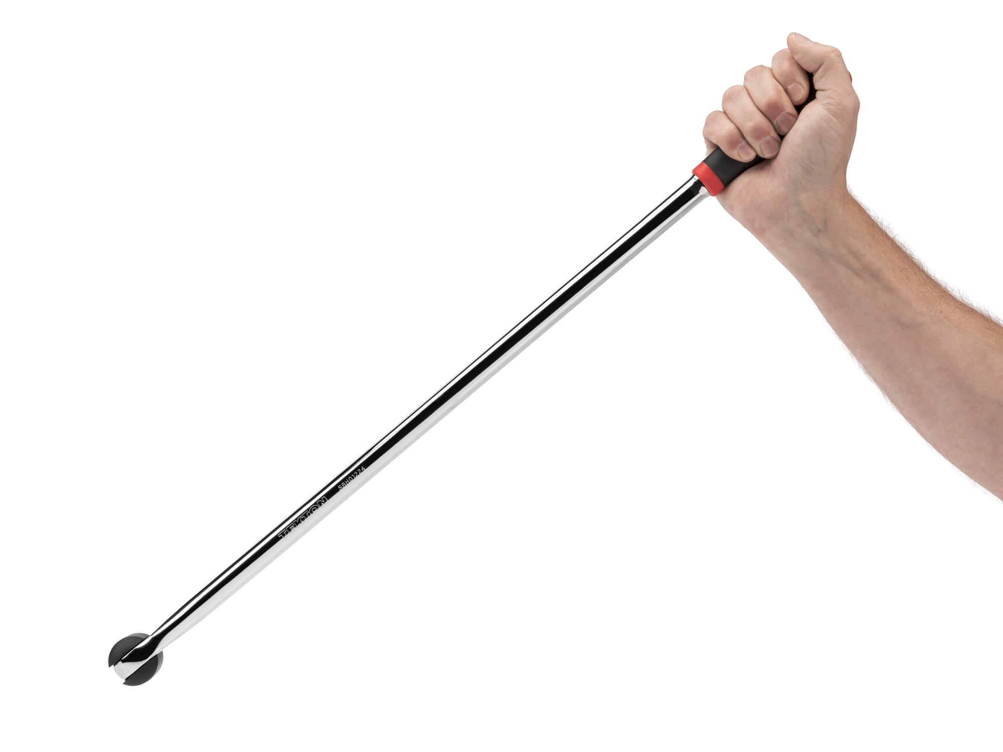 Person holding Tekton 24 inch breaker bar. Item #SBH01224
