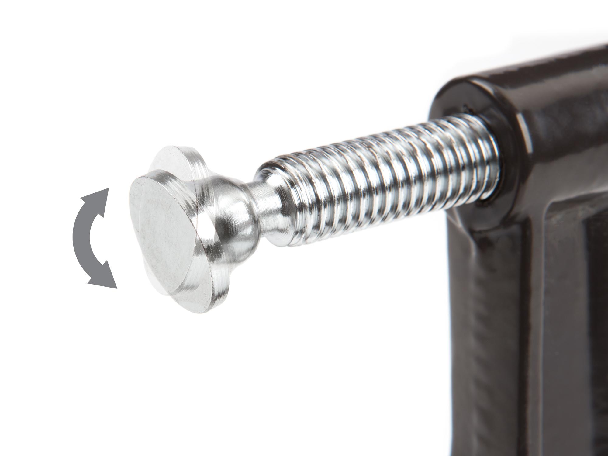 Closeup view of Tekton c-clamp. Item #4009