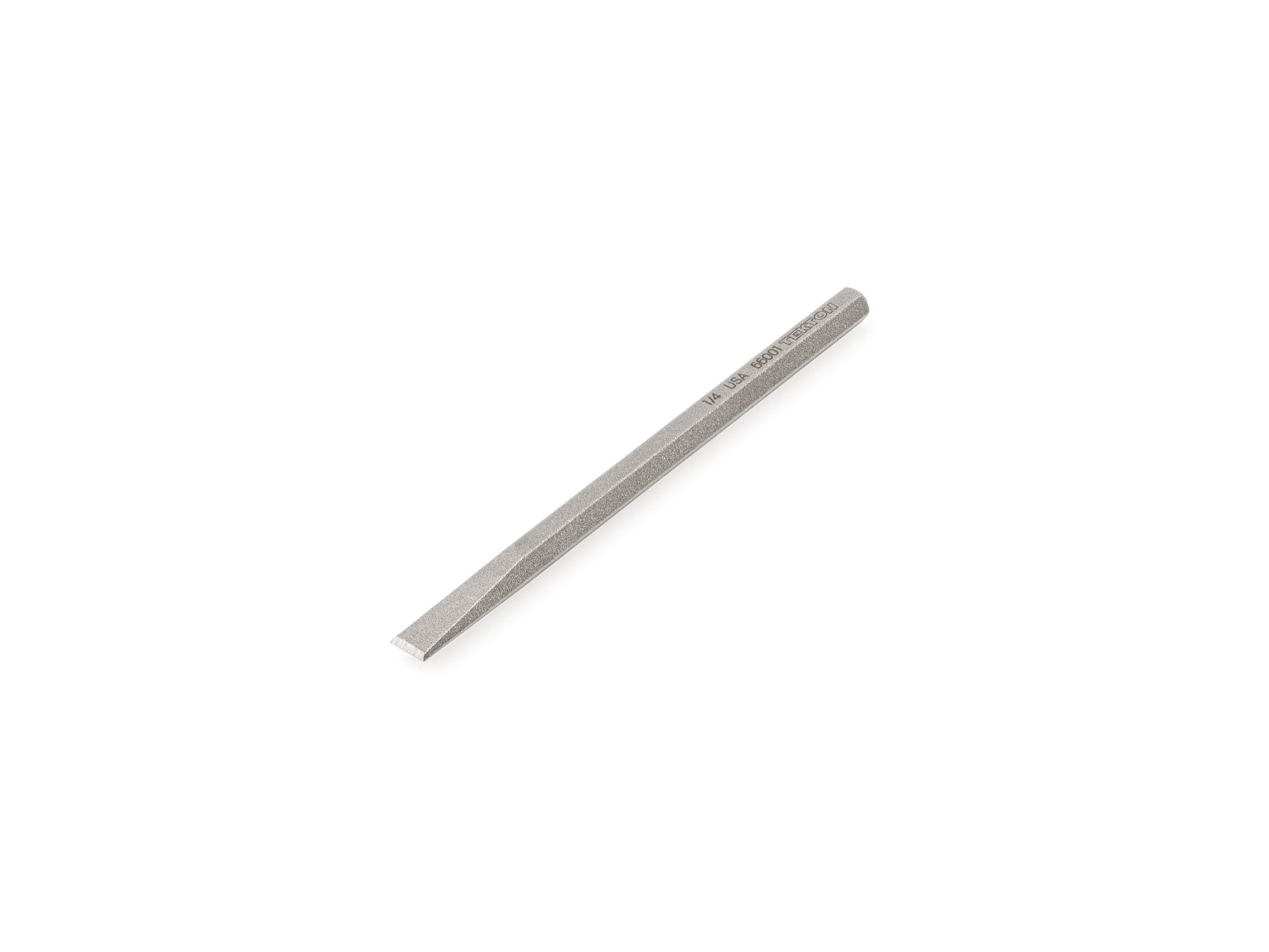 Front-right angle view of Tekton cold chisel. Item #66001